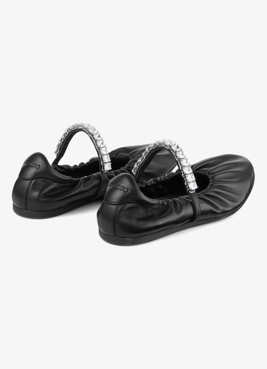 Jimmy Choo Jade ballerina van leer - achterkant zwart