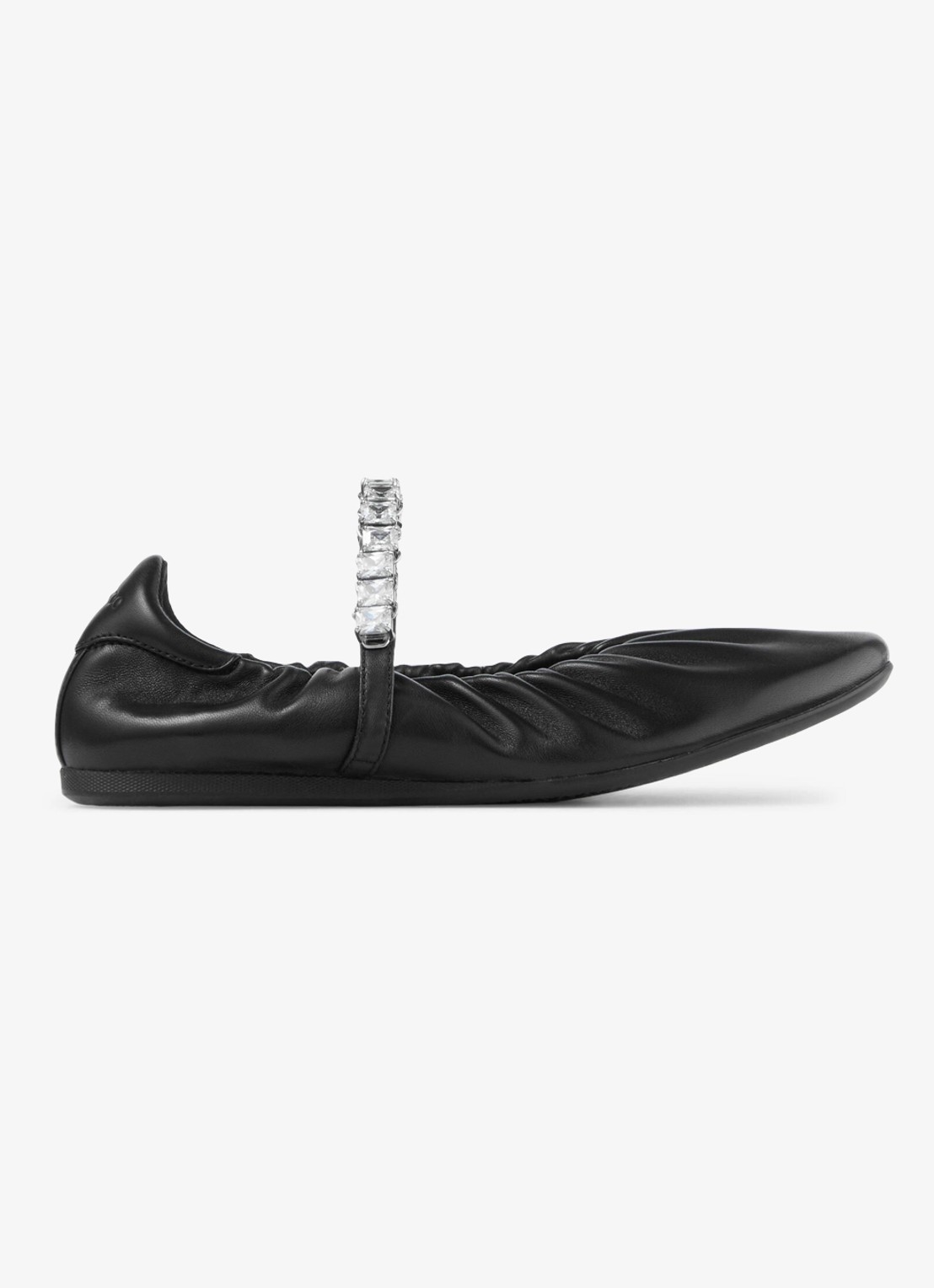 Jimmy Choo Jade ballerina van leer - voorkant 4 zwart
