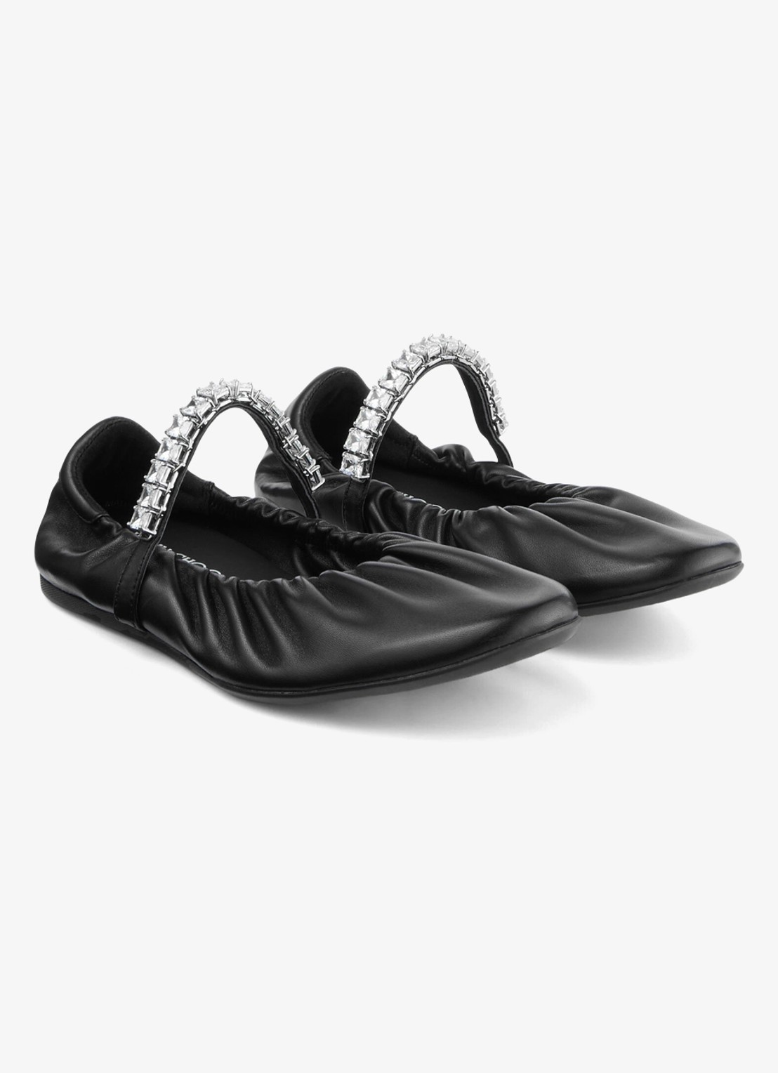 Jimmy Choo Jade ballerina van leer - voorkant 5 zwart