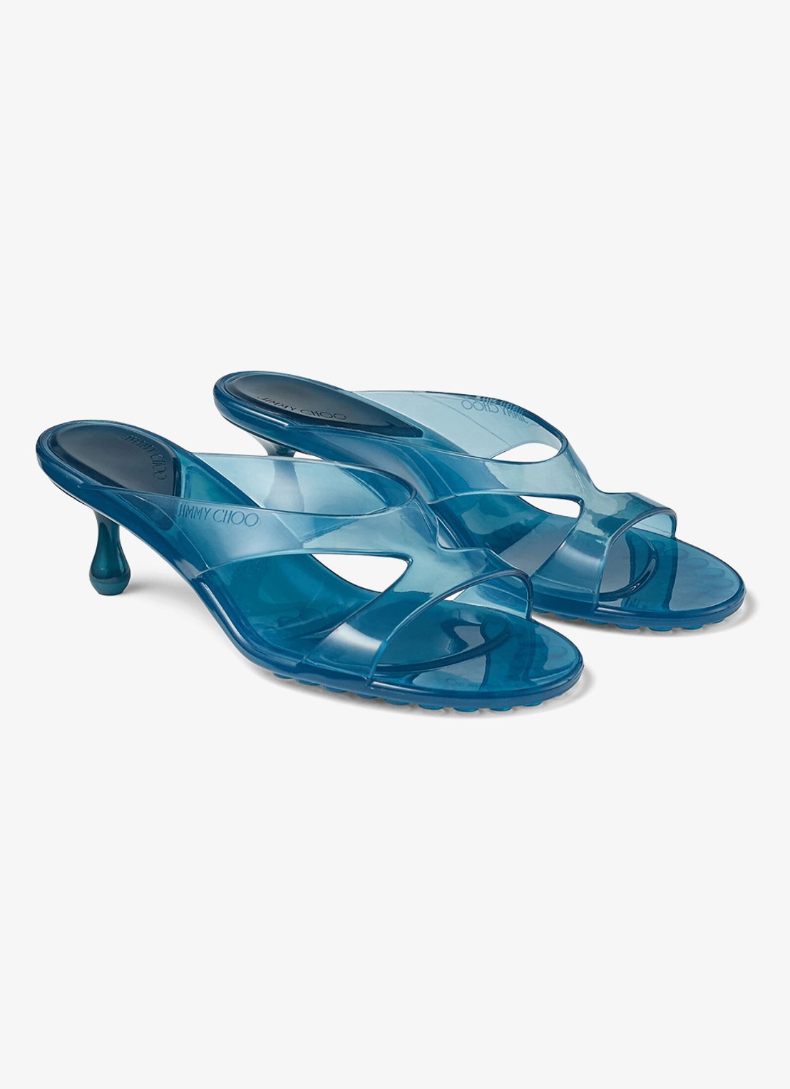 Jimmy Choo Jelly Drop 50 muiltje van rubber - detail 3 blauw