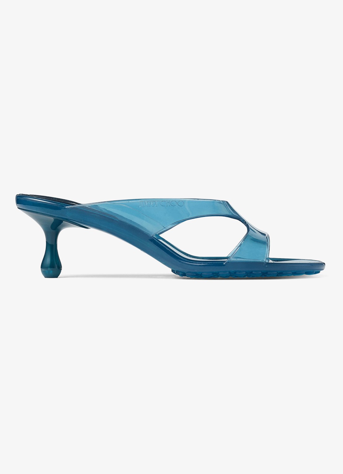 Jimmy Choo Jelly Drop 50 muiltje van rubber - voorkant 2 blauw