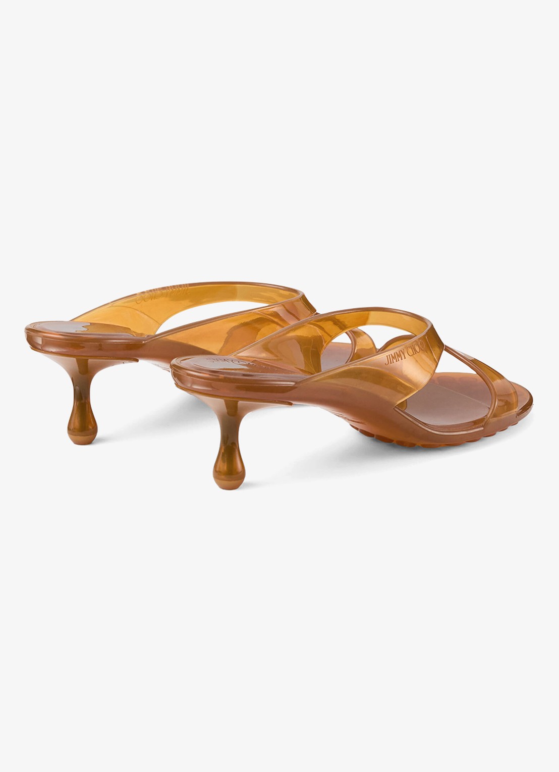 Jimmy Choo Jelly Drop 50 muiltje van rubber - achterkant 4 bruin