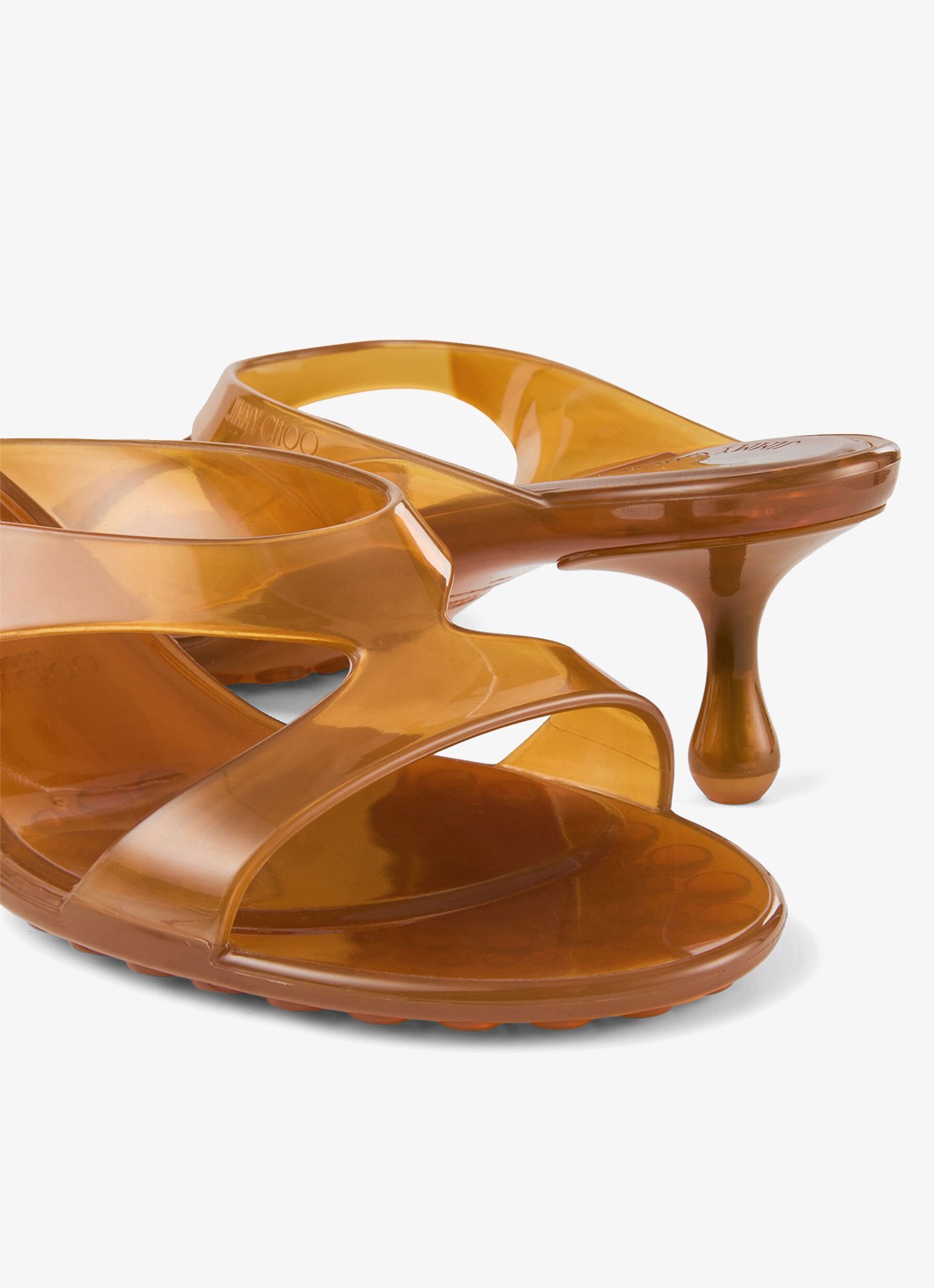 Jimmy Choo Jelly Drop 50 muiltje van rubber - detail 3 bruin