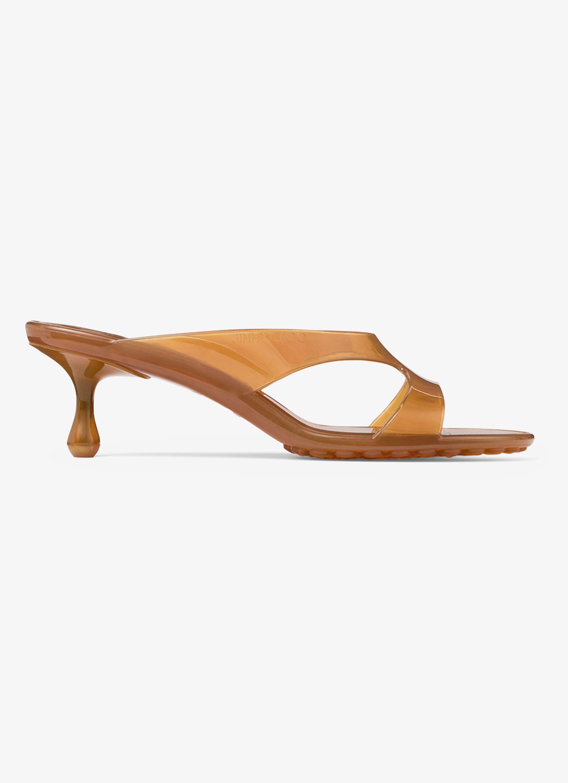 Jimmy Choo Jelly Drop 50 muiltje van rubber - voorkant 5 bruin