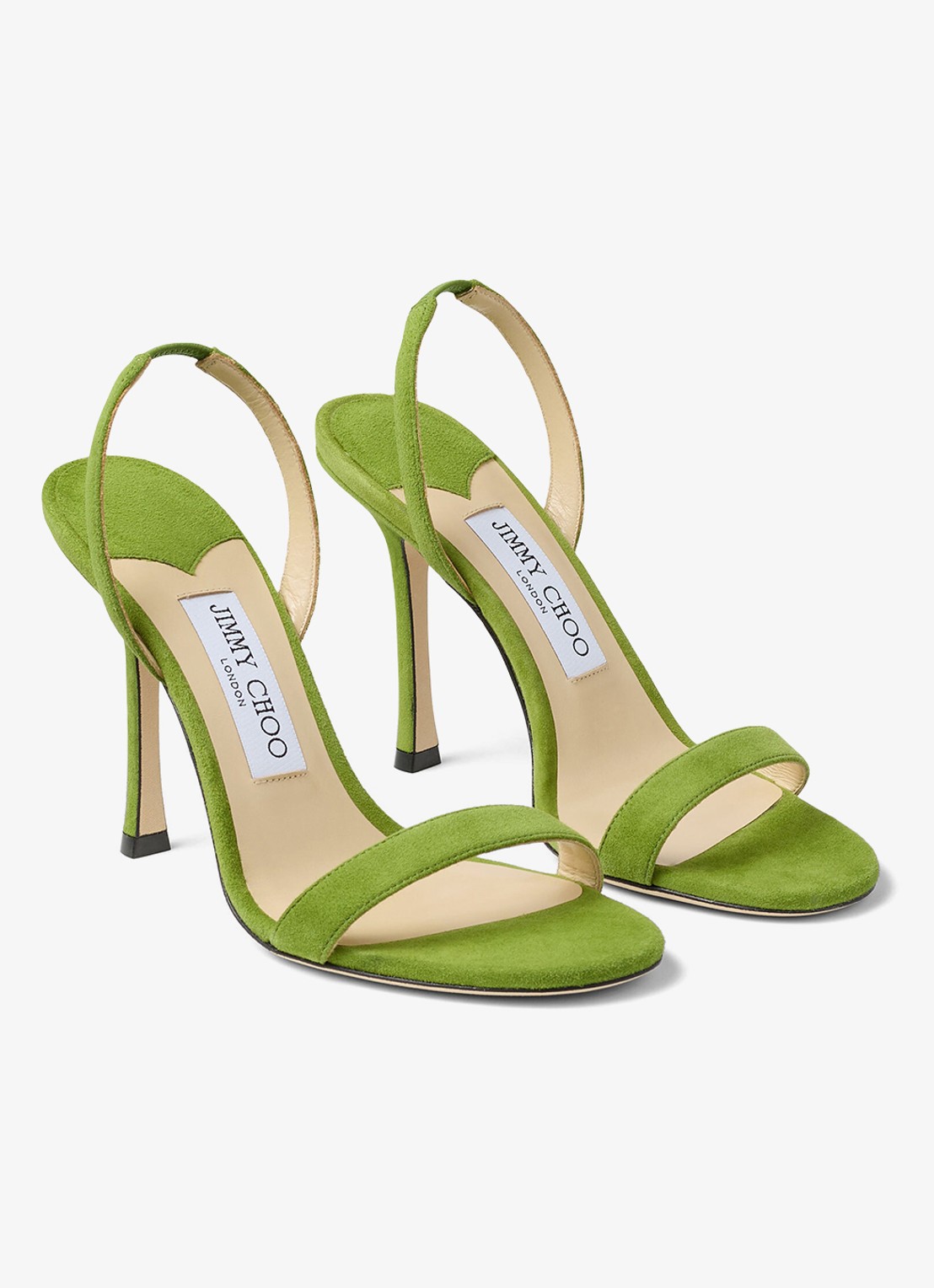 Jimmy Choo Jenn 100 sandalette van geitensuède - detail 4 groen