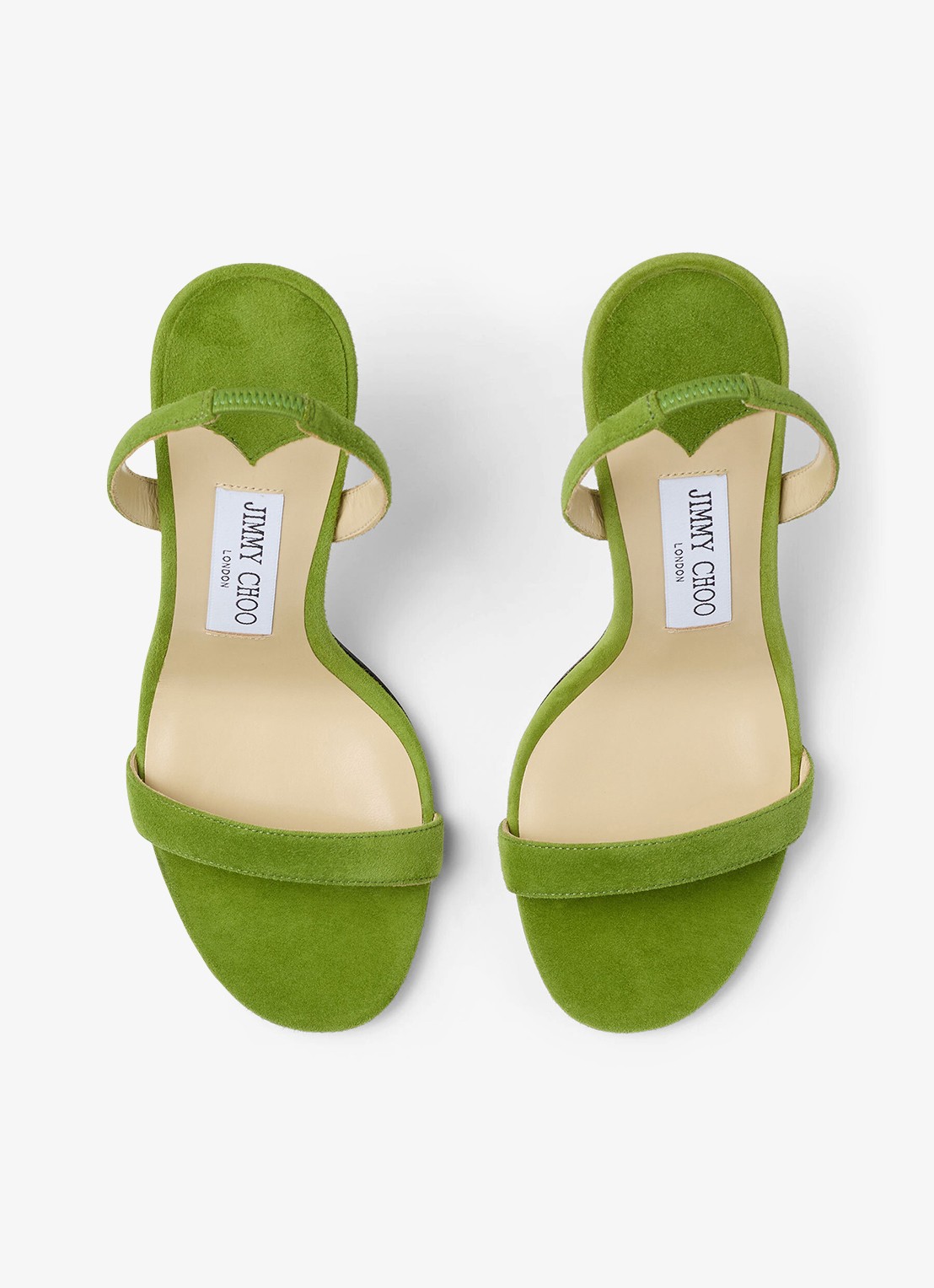Jimmy Choo Jenn 100 sandalette van geitensuède - detail 5 groen