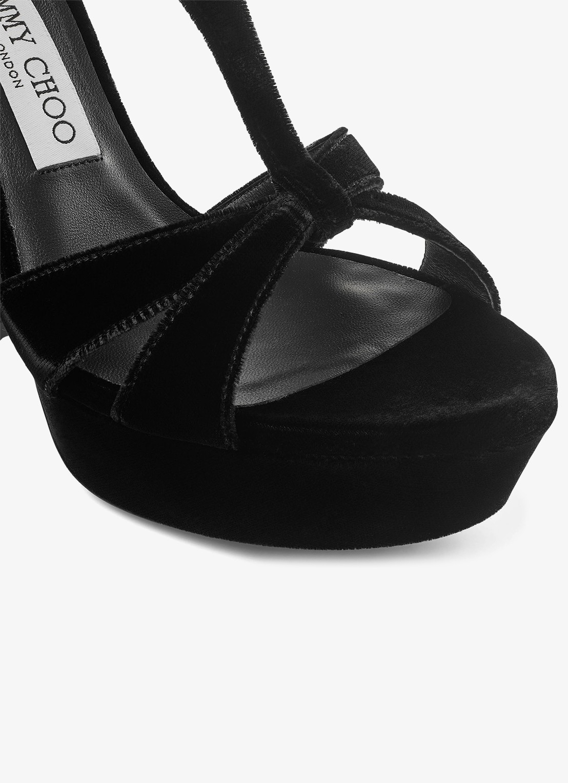 Jimmy Choo Kesia 120 sandalette van fluweel - detail 5 zwart