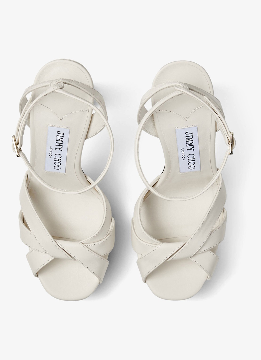 Jimmy Choo Kove 120 sandalette van lamsleer - detail 5 gebroken wit