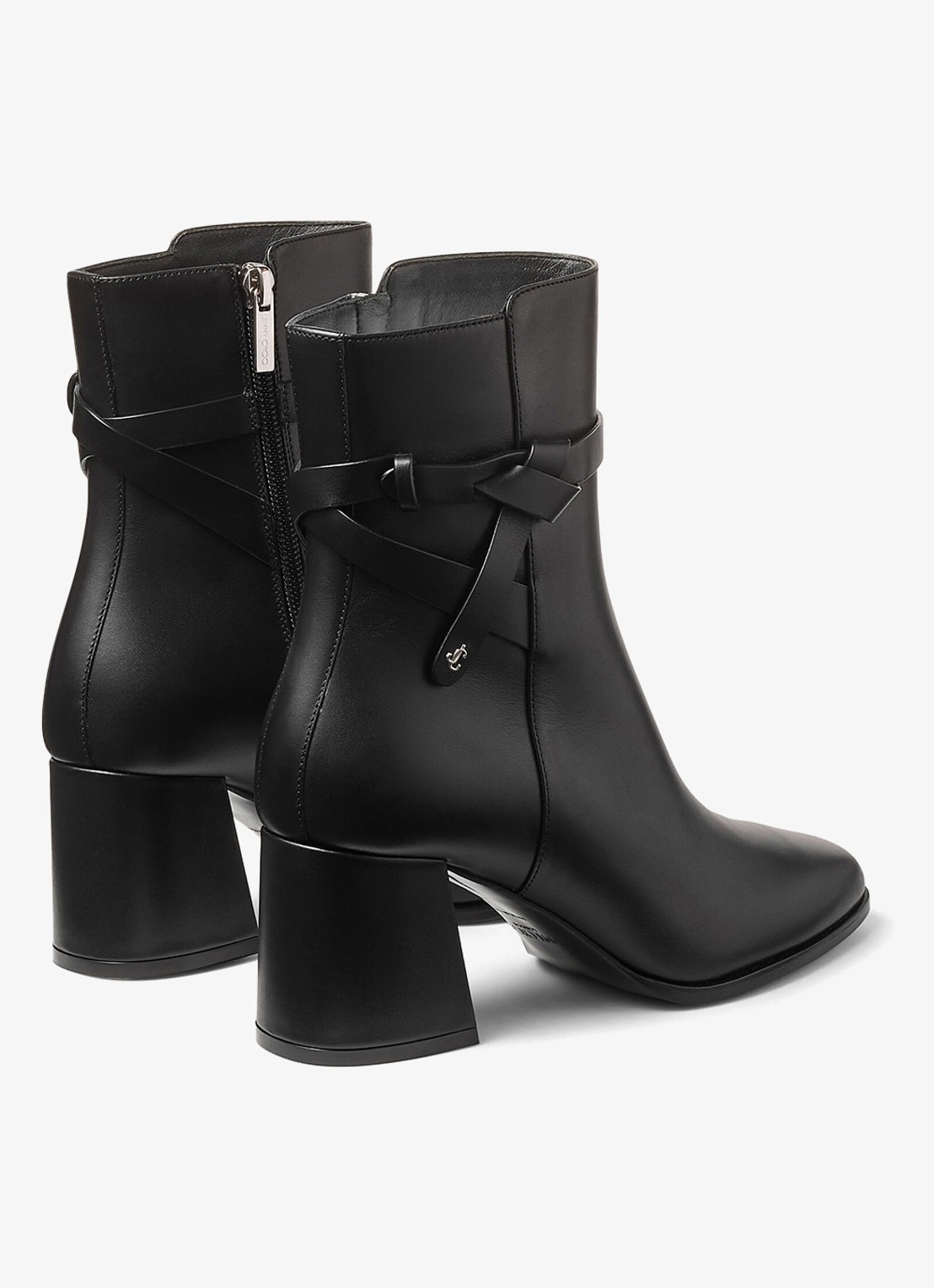 Jimmy Choo Lawton 65 enkellaarsje van kalfsleer - achterkant 4 zwart