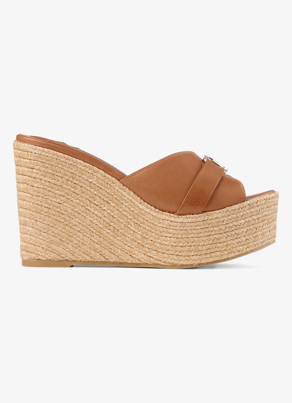 Jimmy Choo Leda Wedge 100 sleehak van kalfsleer - voorkant 4 bruin