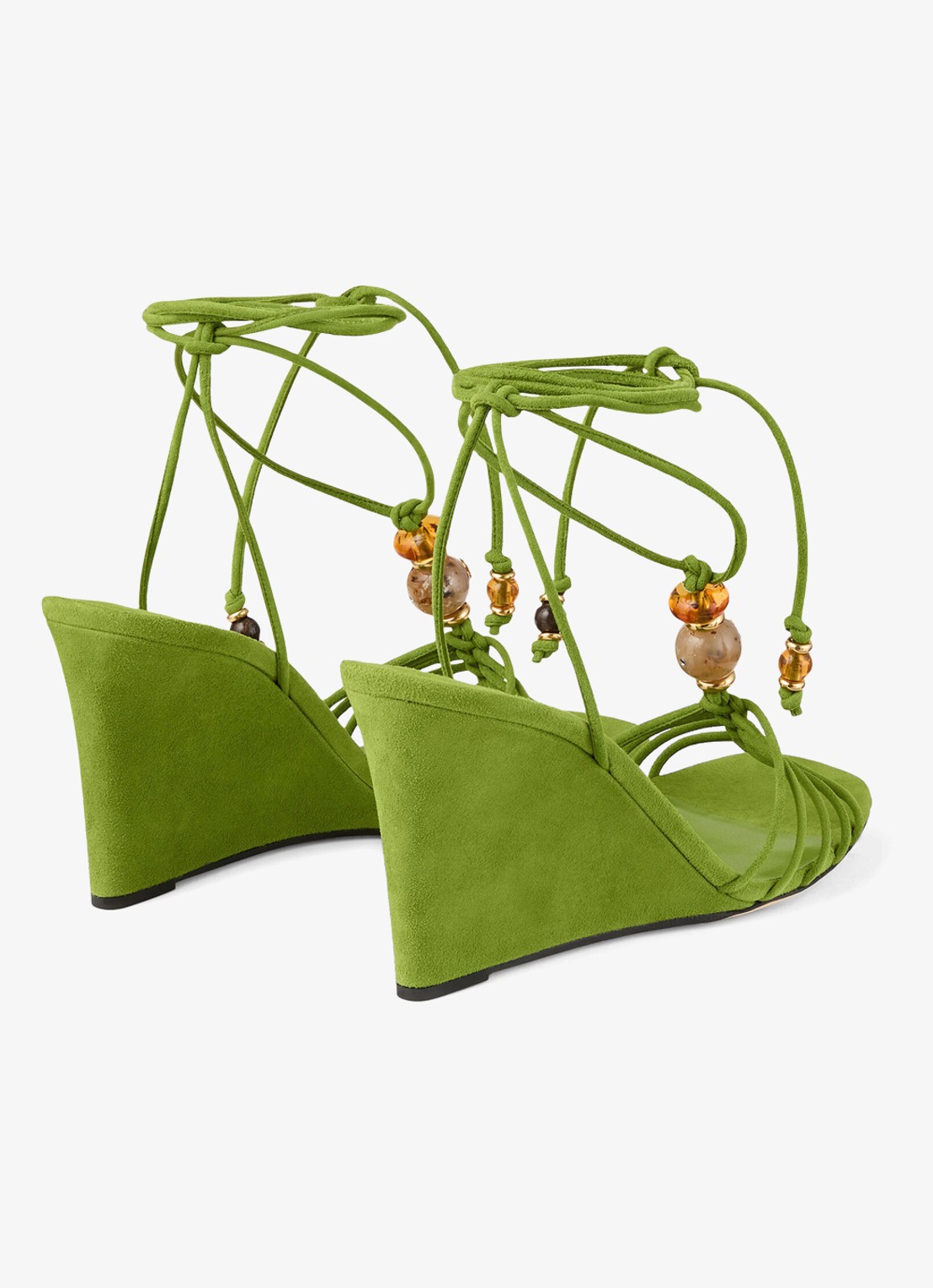 Jimmy Choo Lova 85 sleehak van geitensuède - achterkant 6 groen
