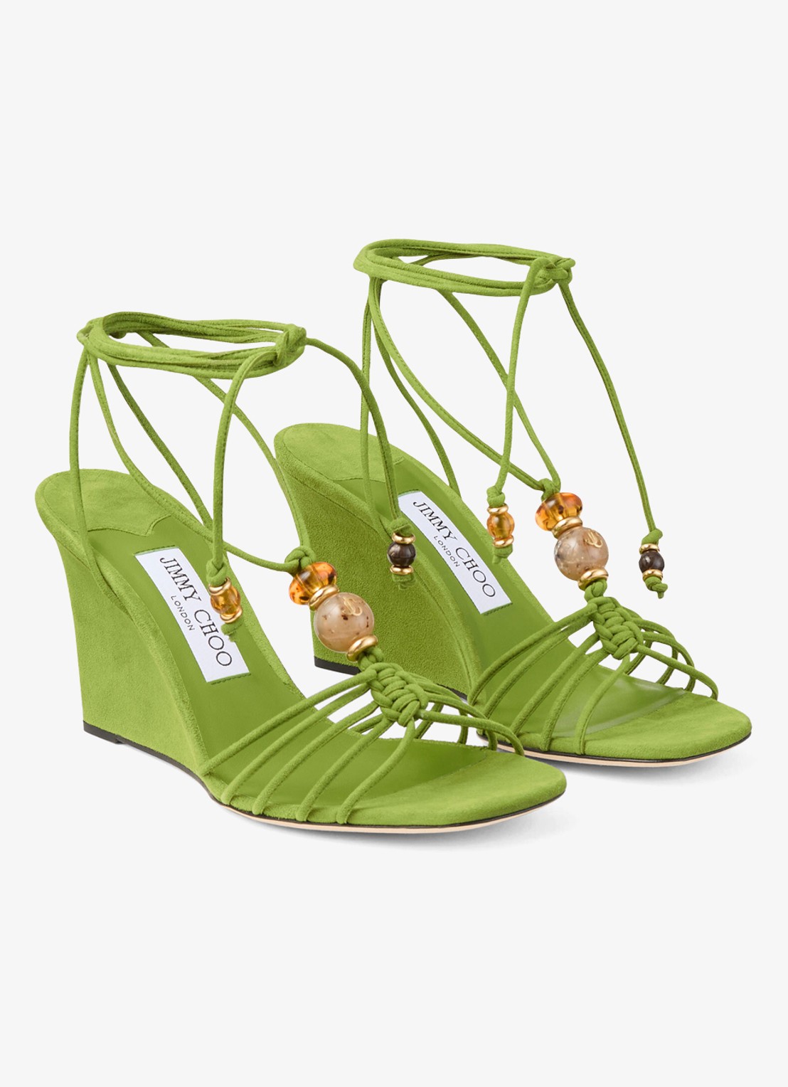 Jimmy Choo Lova 85 sleehak van geitensuède - detail 3 groen