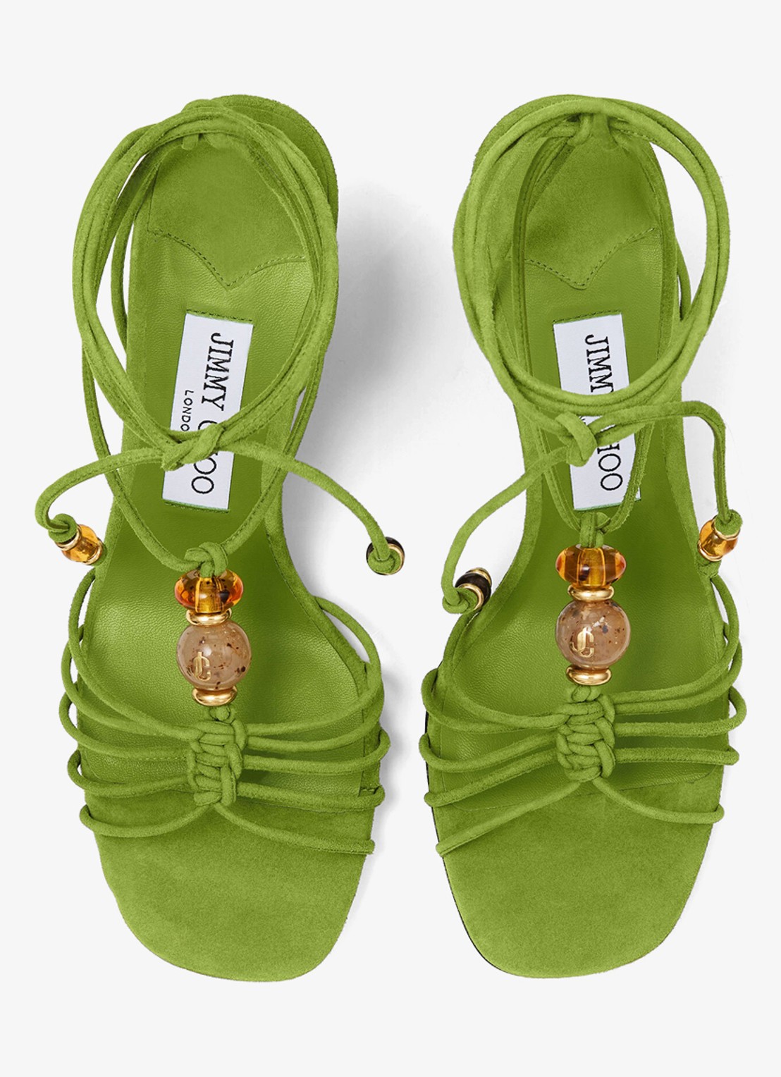 Jimmy Choo Lova 85 sleehak van geitensuède - detail 4 groen