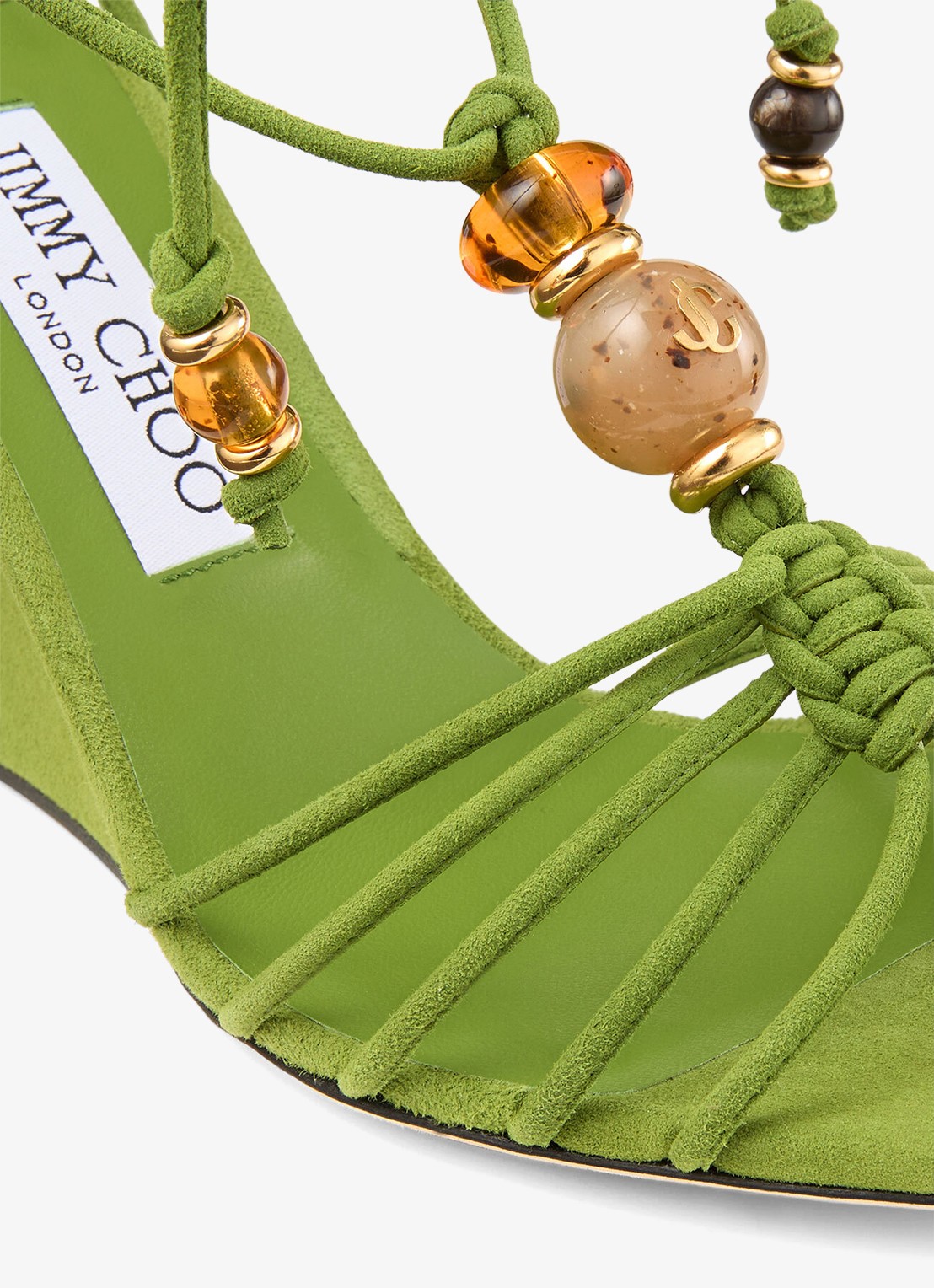 Jimmy Choo Lova 85 sleehak van geitensuède - detail 5 groen