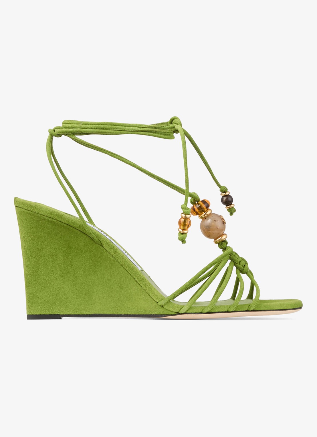 Jimmy Choo Lova 85 sleehak van geitensuède - voorkant groen