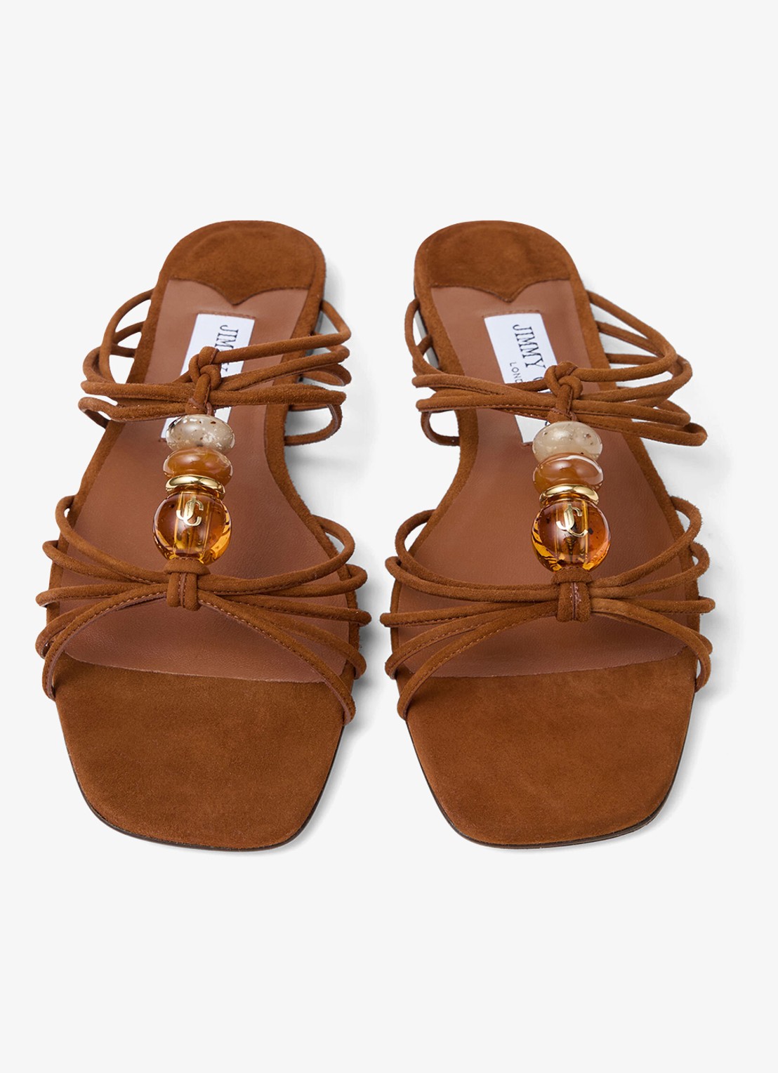 Jimmy Choo Lova slipper van geitensuède - detail 5 bruin