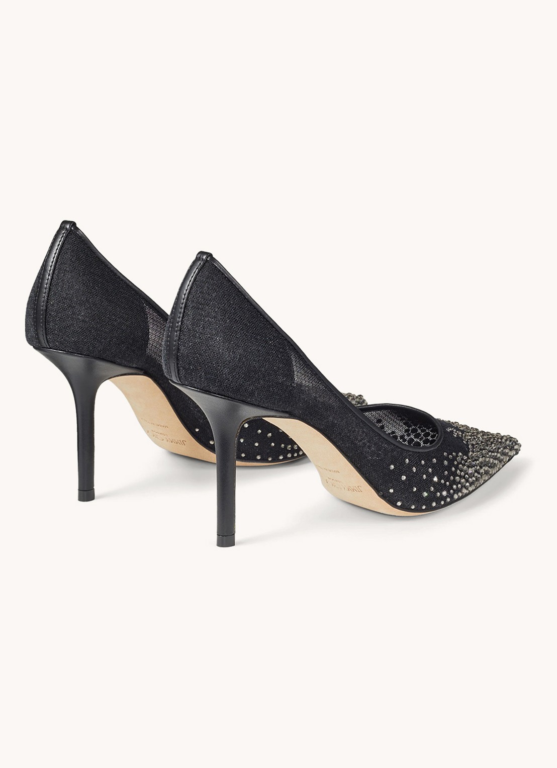Jimmy Choo Love 85 pump met strass en lamsleren details - detail 6 zwart