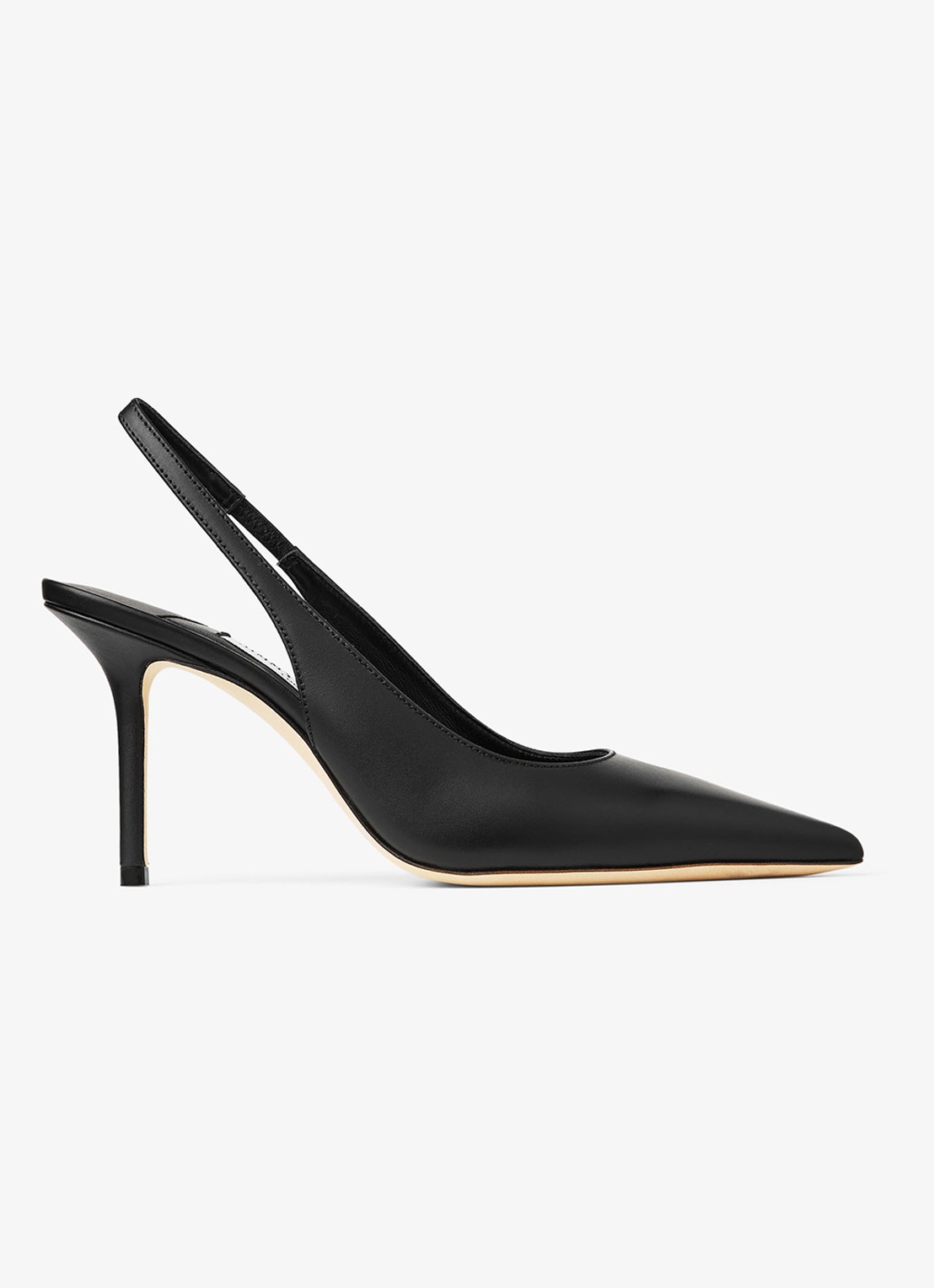 Jimmy Choo Love 85 slingback van kalfsleer - voorkant 3 zwart
