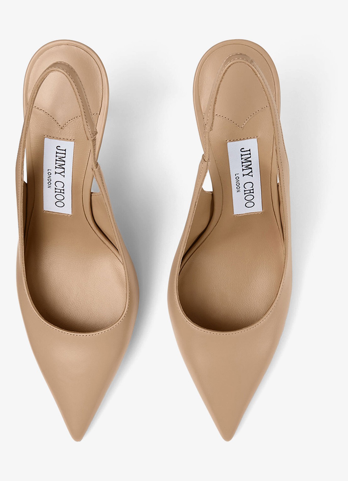 Jimmy Choo Love 85 slingback van kalfsleer - detail 4 beige