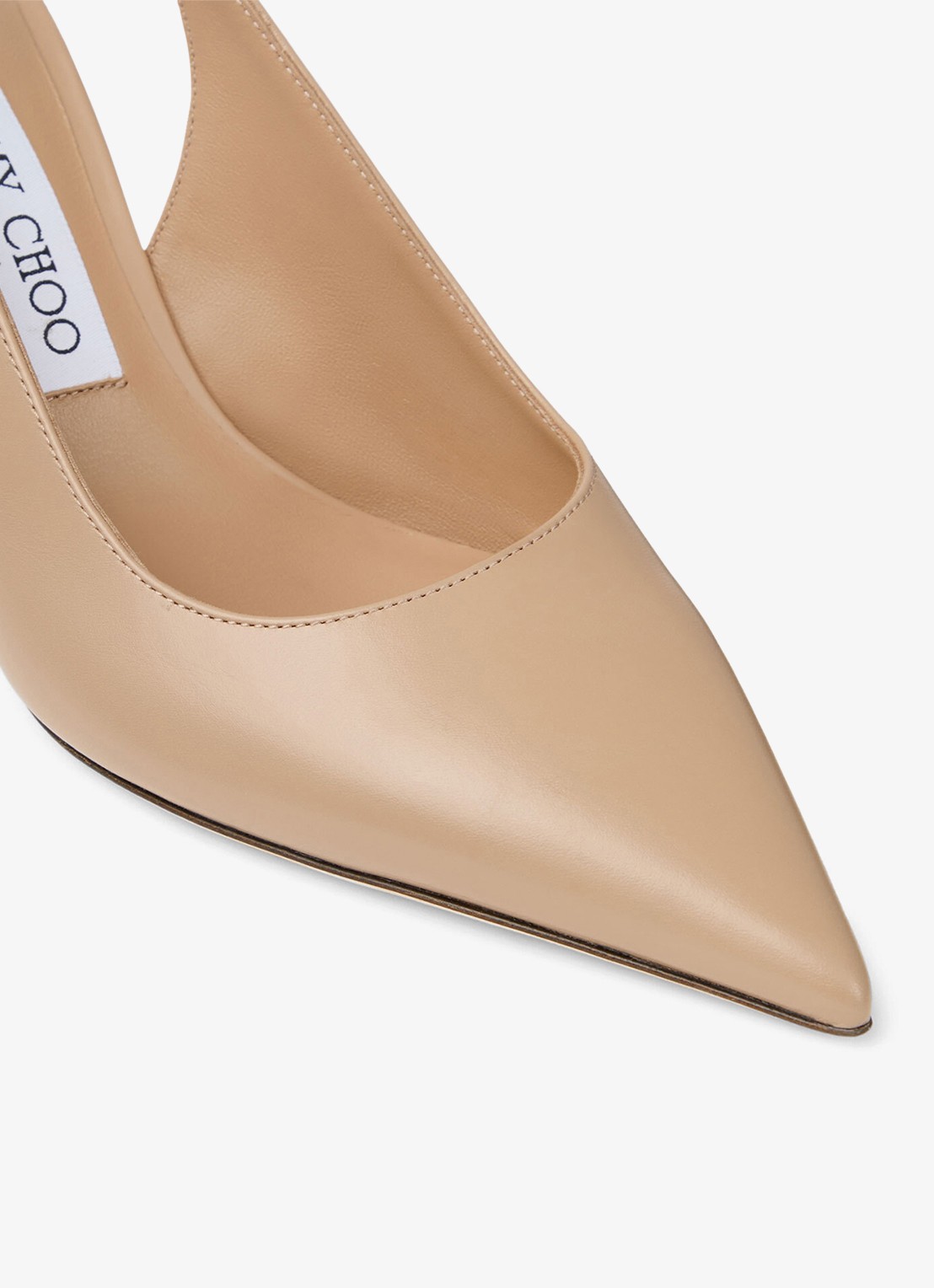 Jimmy Choo Love 85 slingback van kalfsleer - detail 5 beige
