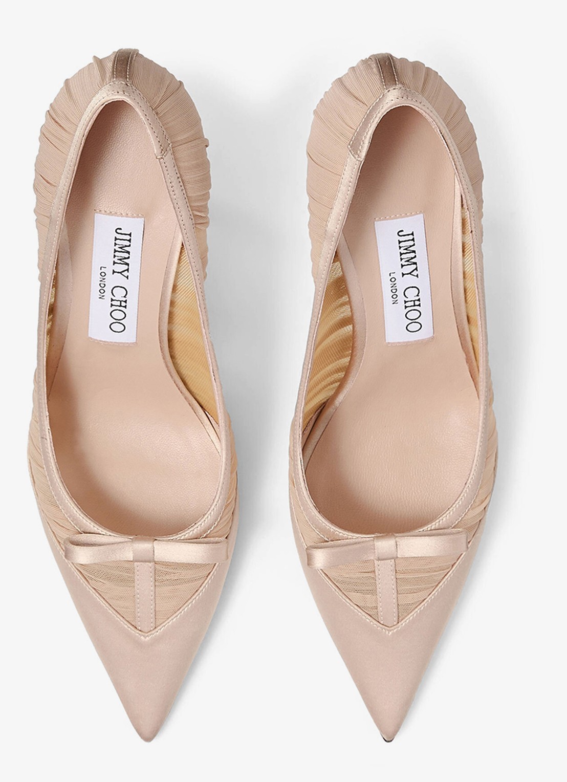 Jimmy Choo Love/Mesh 85 pump van mesh - detail 3 oudroze
