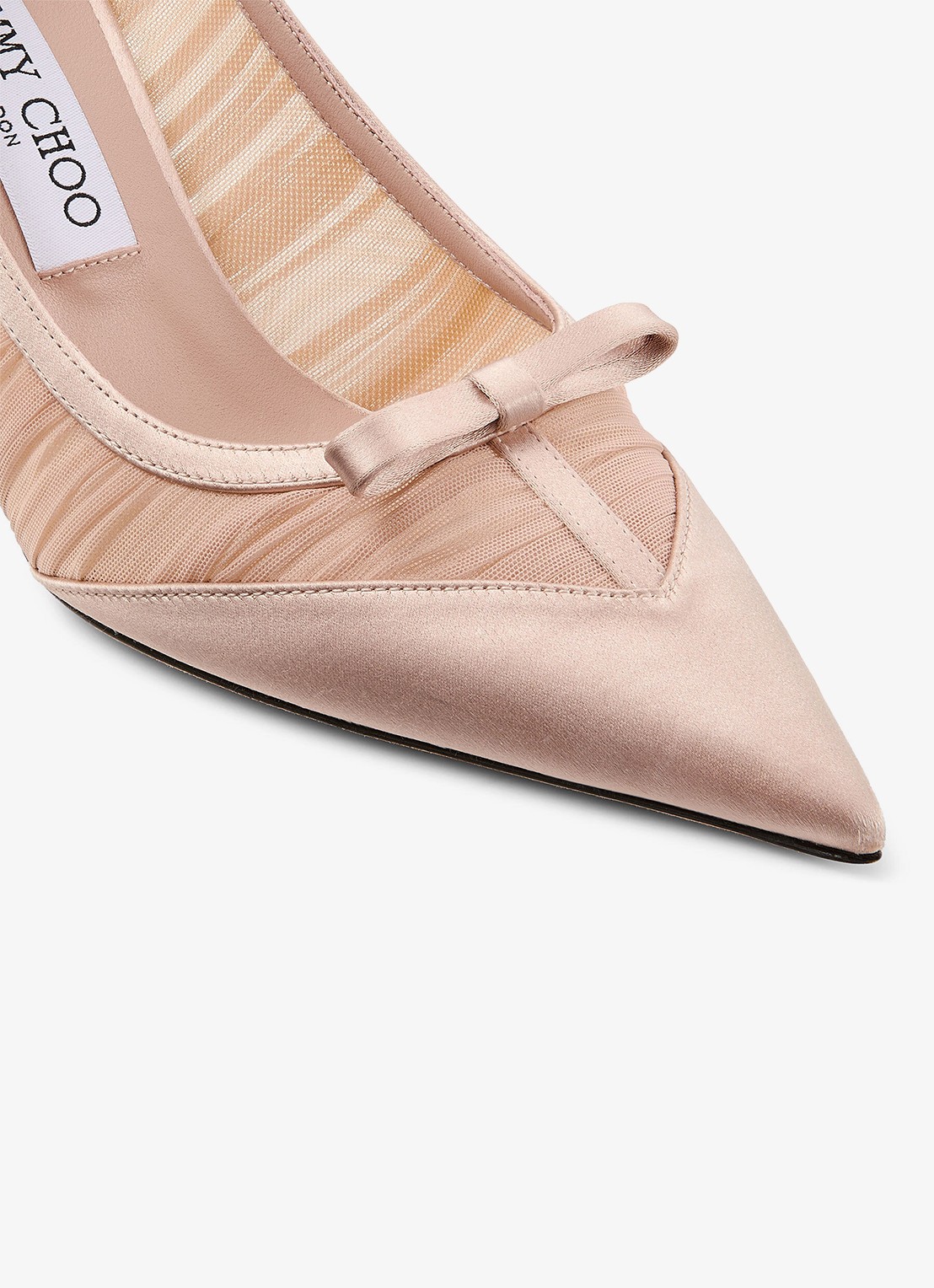 Jimmy Choo Love/Mesh 85 pump van mesh - detail 4 oudroze