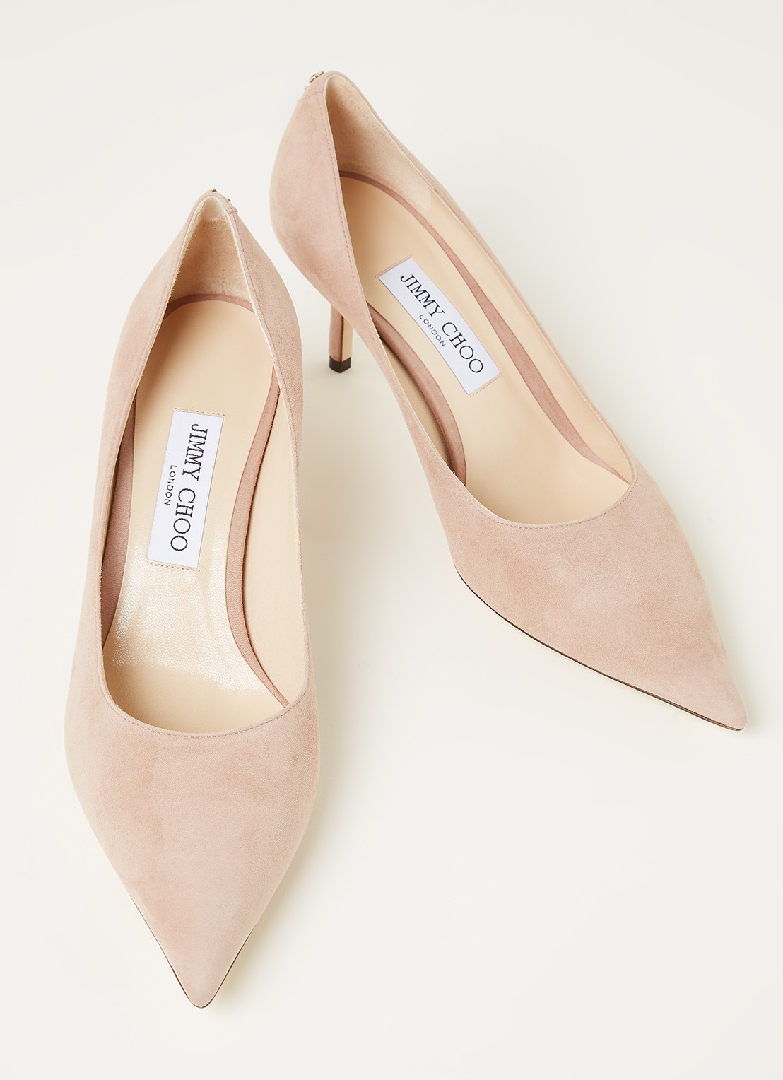 Jimmy Choo Love pump van suède - detail 2 oudroze