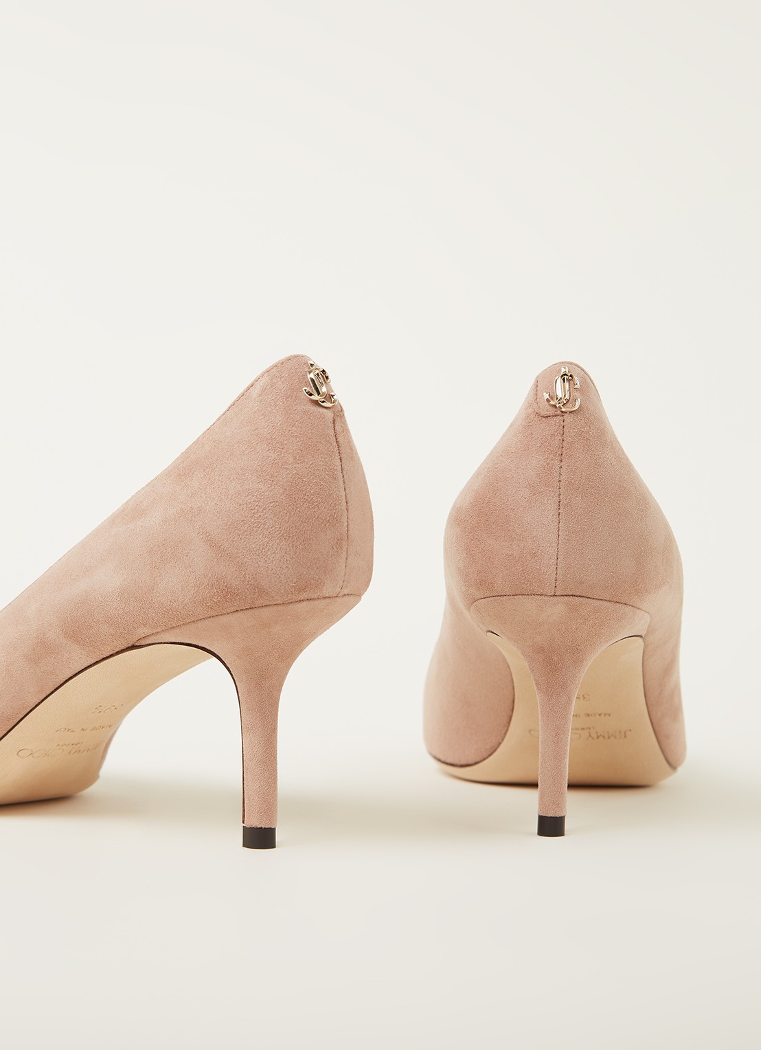 Jimmy Choo Love pump van suède - detail 3 oudroze