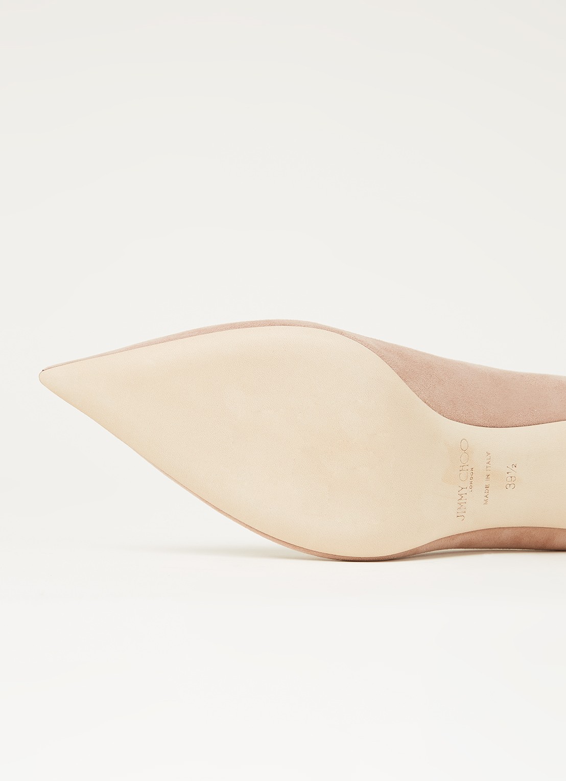 Jimmy Choo Love pump van suède - detail 4 oudroze