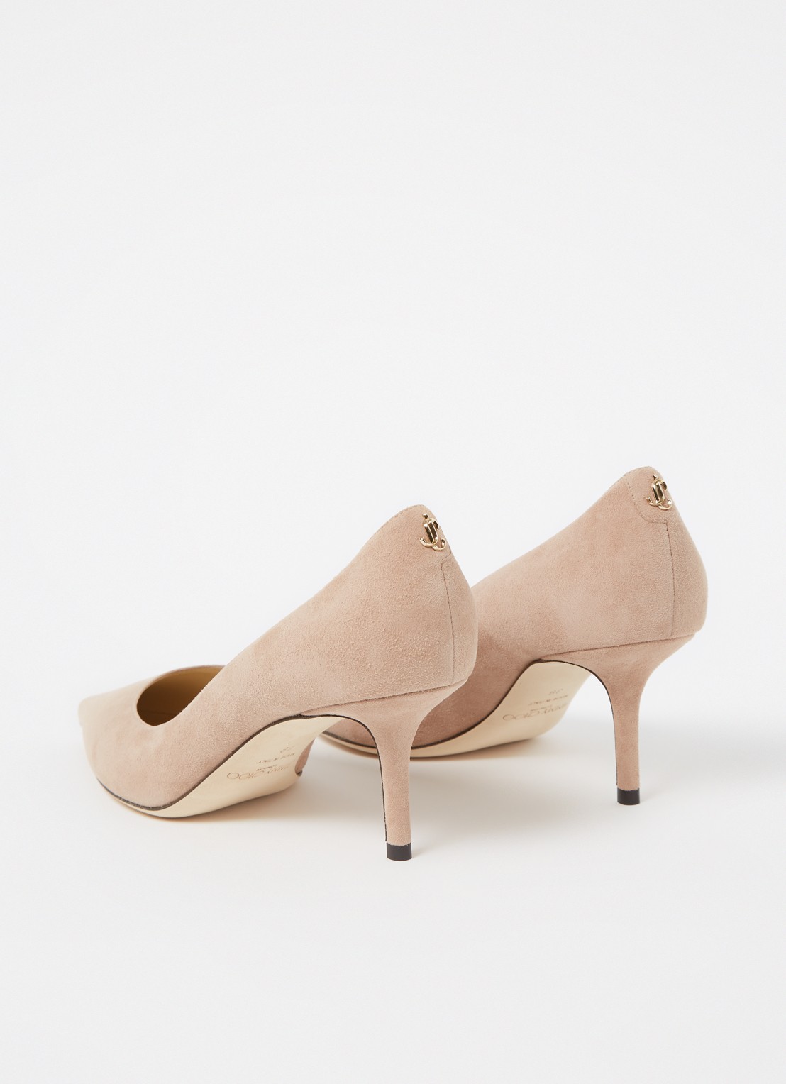 Jimmy Choo Love pump van suède - detail 5 oudroze