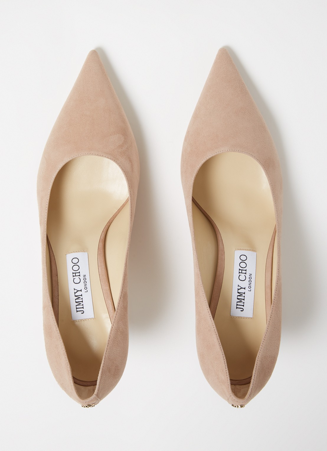 Jimmy Choo Love pump van suède - detail 6 oudroze