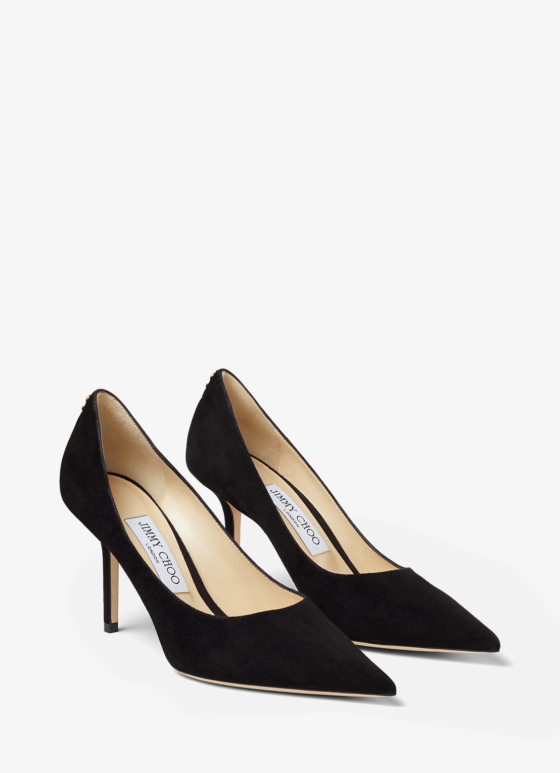 Jimmy Choo Love pump van suède - voorkant 2 zwart