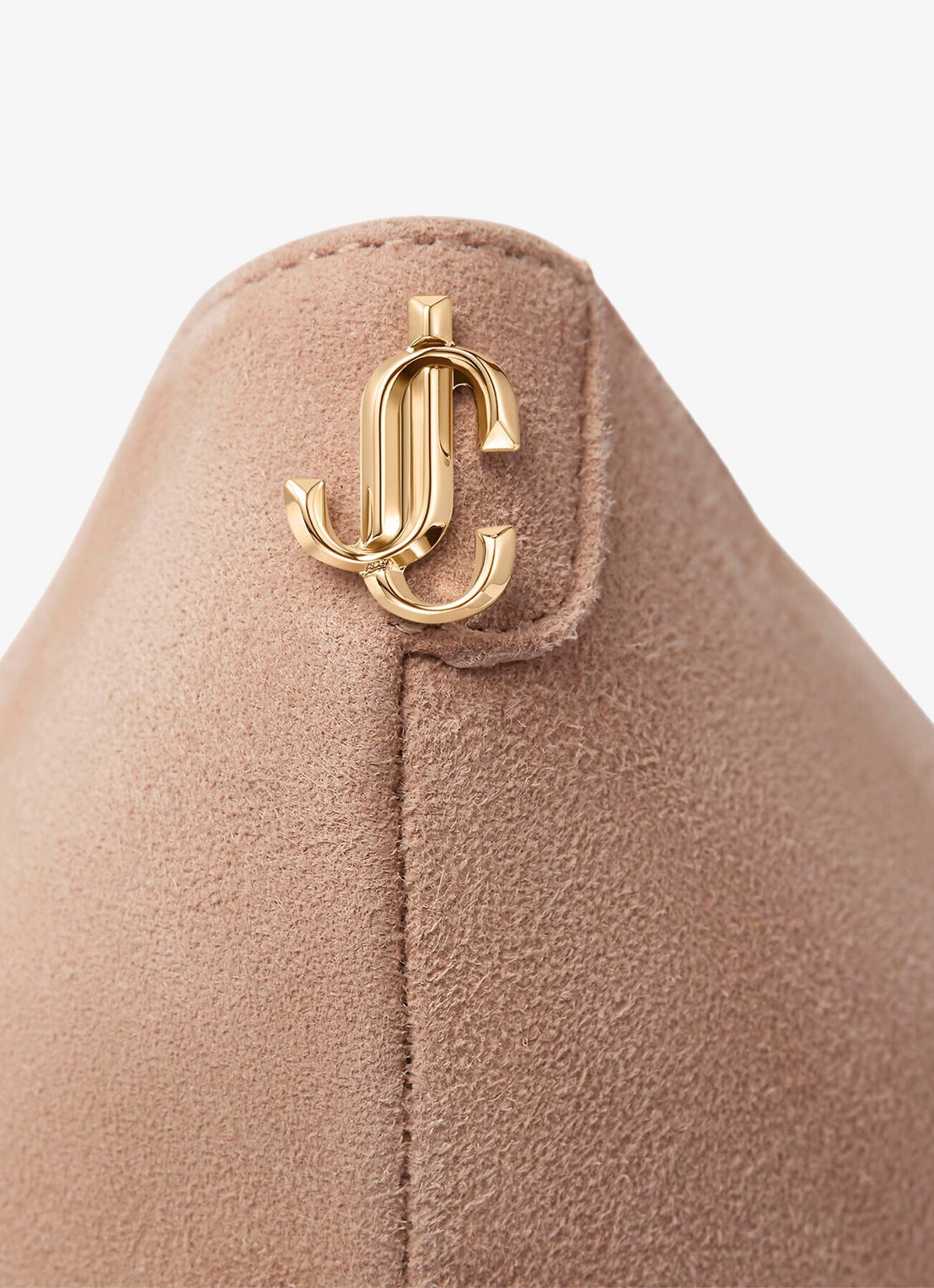 Jimmy Choo Love pump van suède - detail beige