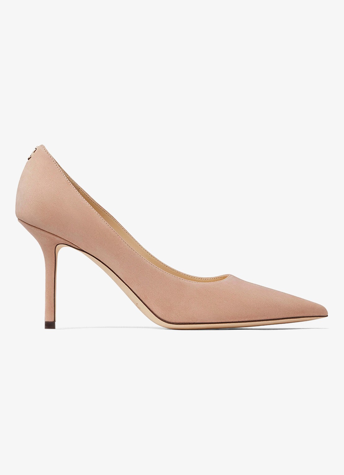 Jimmy Choo Love pump van suède - voorkant 3 beige