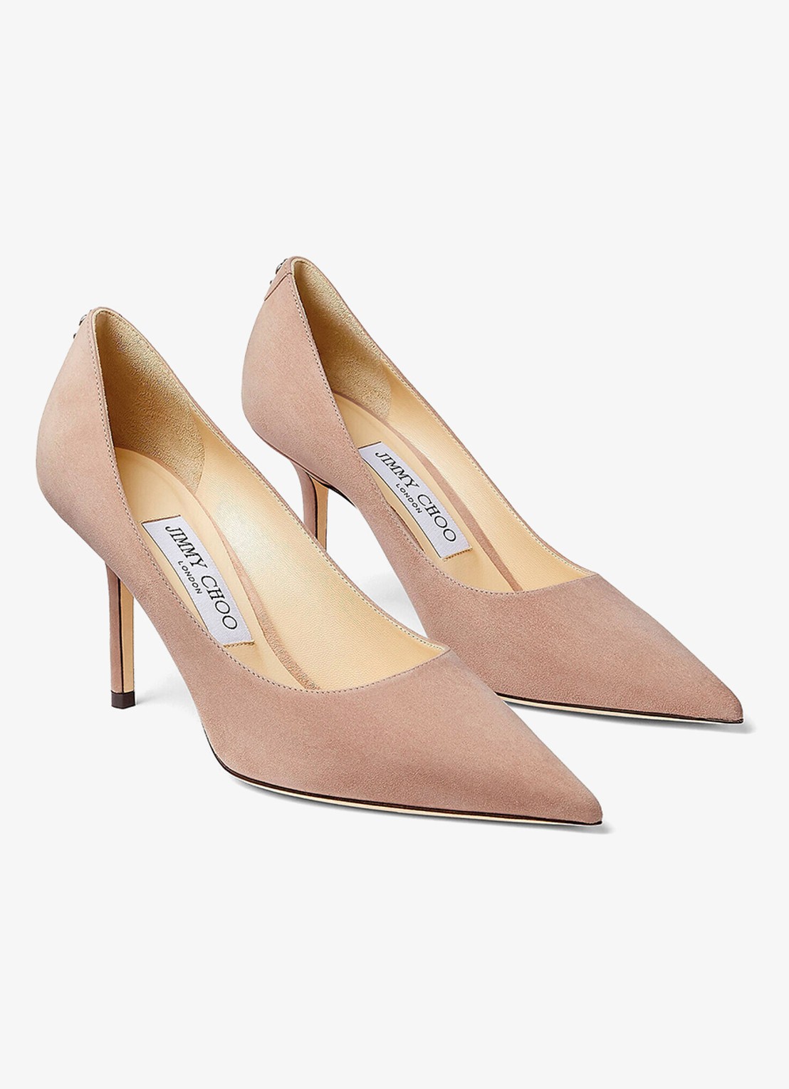 Jimmy Choo Love pump van suède - voorkant 4 beige