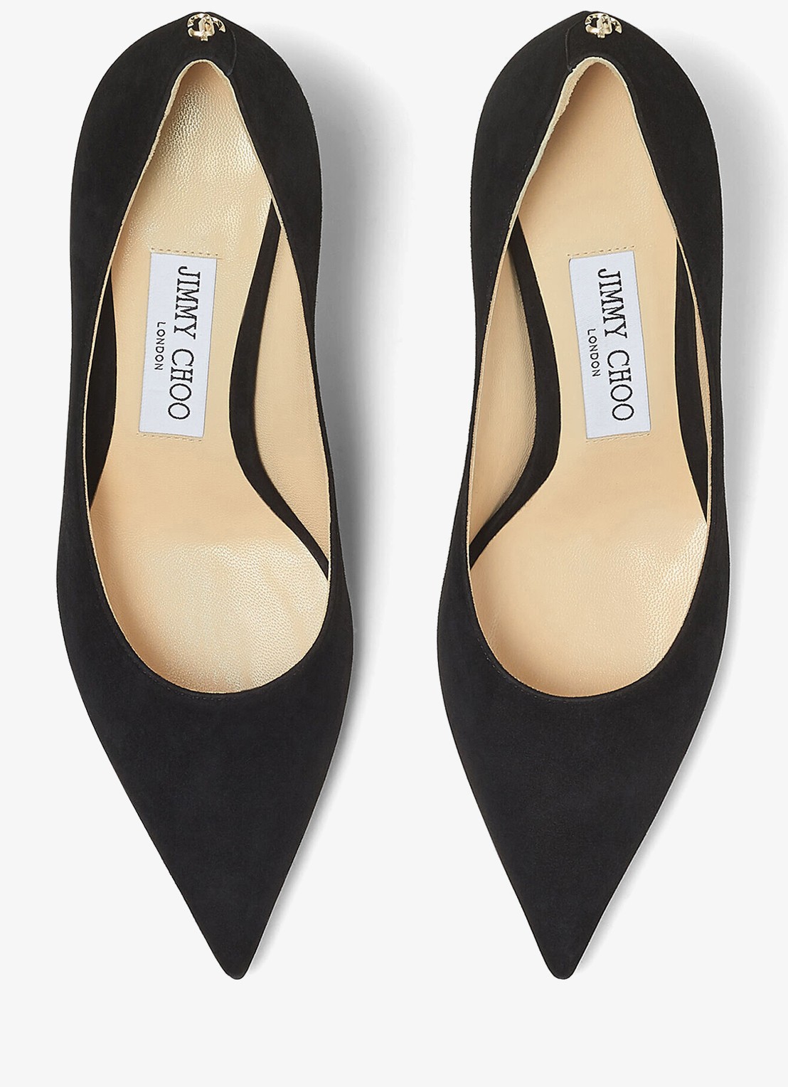 Jimmy Choo Love pump van suède - detail 2 zwart