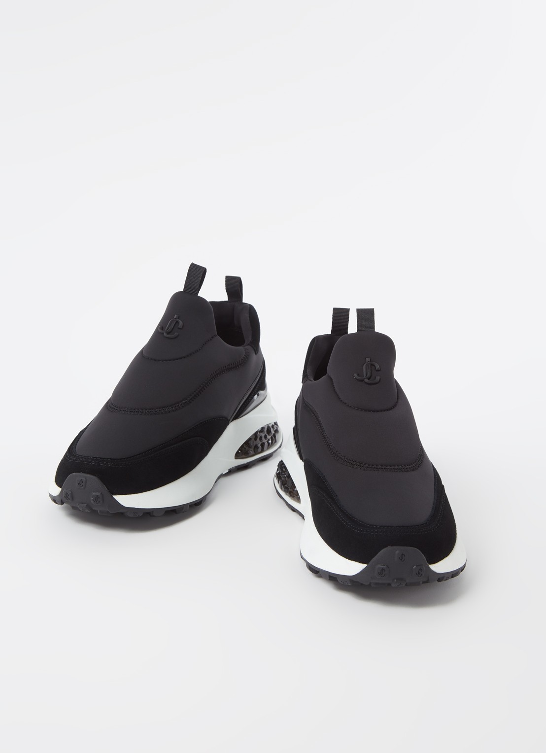 Jimmy Choo Memphis sneaker met suède details - detail zwart