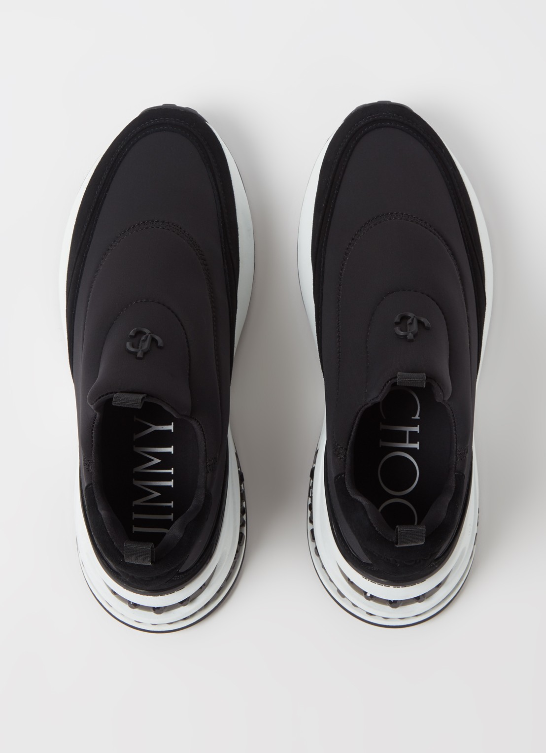 Jimmy Choo Memphis sneaker met suède details - detail 3 zwart