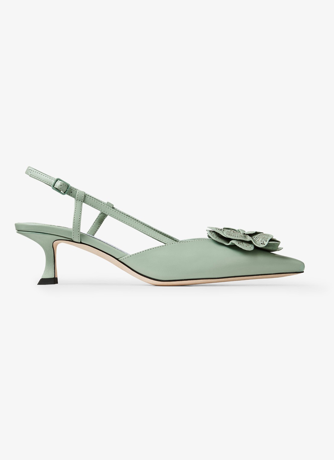 Jimmy Choo Mimmi 50 slingback van lamsleer - voorkant 4 groen