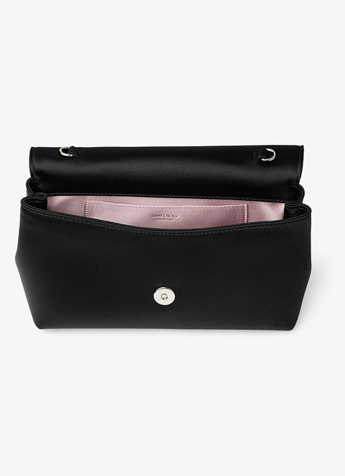 Jimmy Choo Mini Soft Bow crossbodytas van satijn - detail 4 zwart