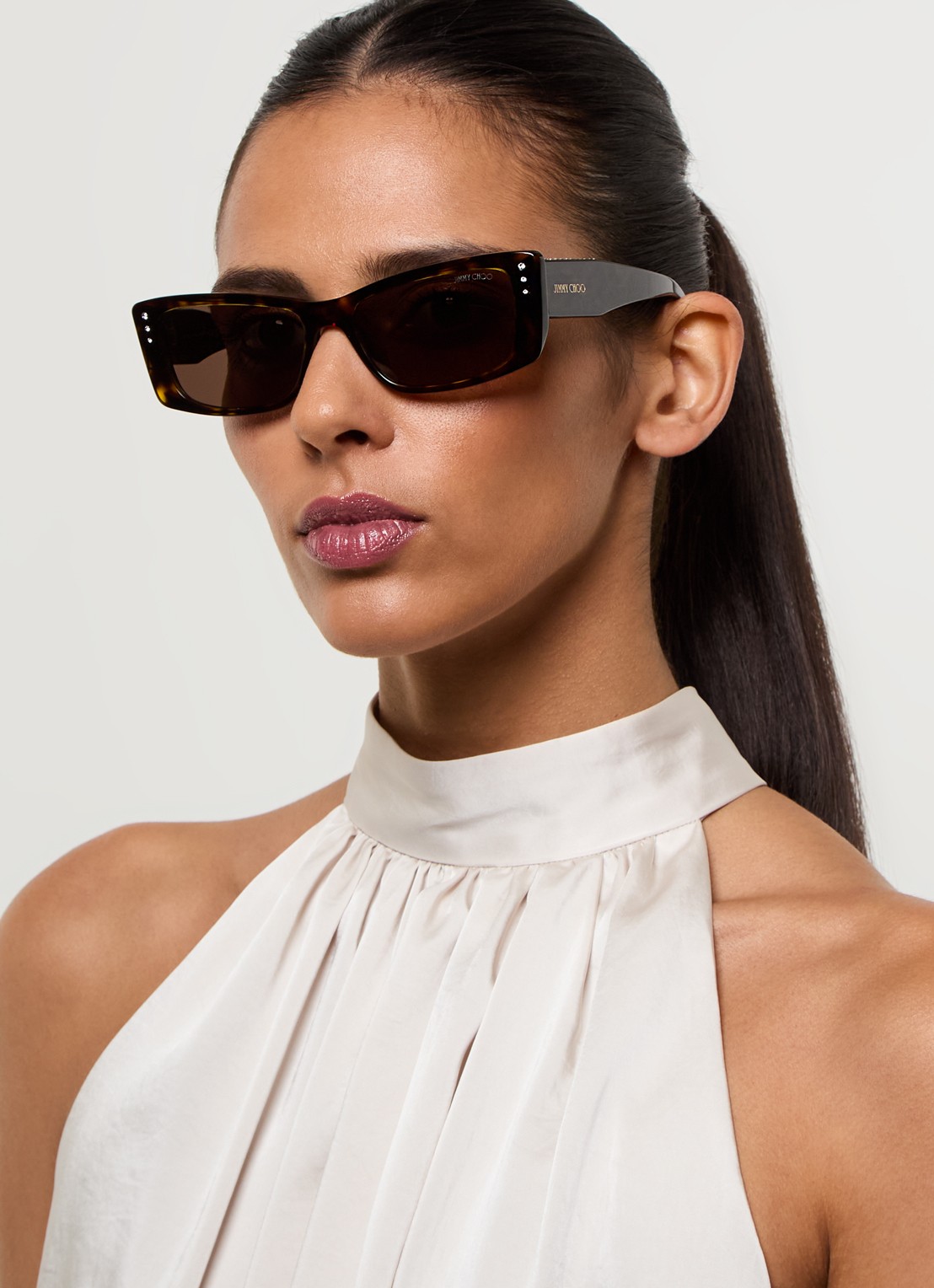 Jimmy Choo Retro zonnebril JC5002BU  - voorkant 5 donkerbruin
