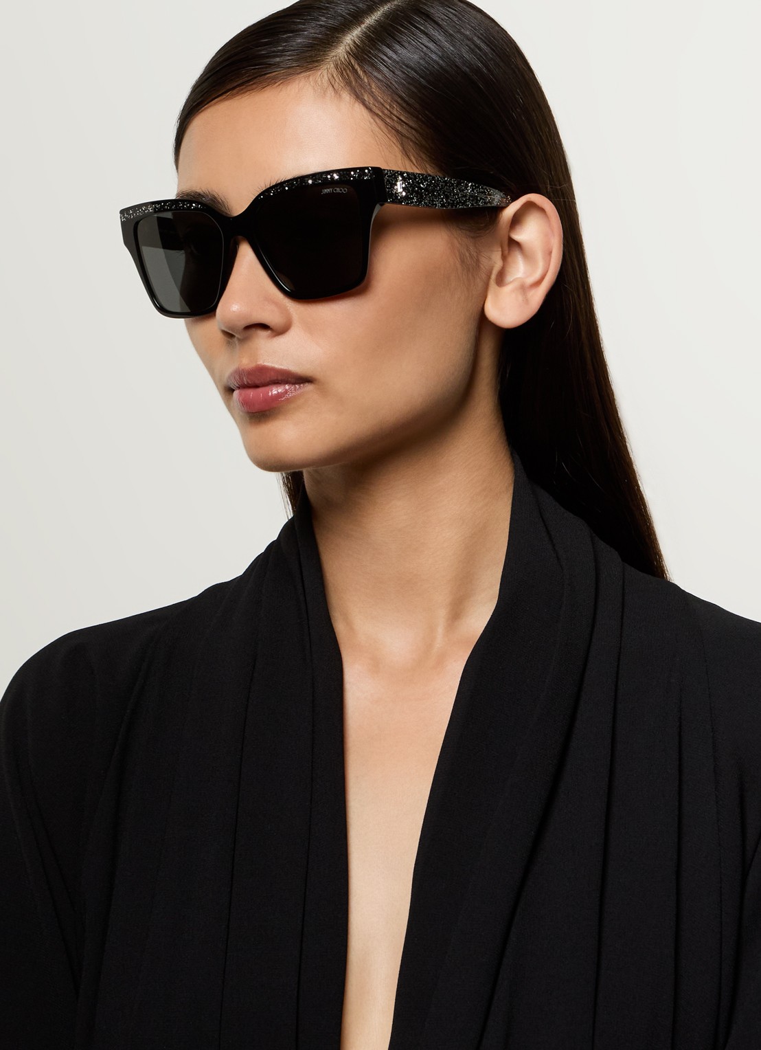 Jimmy Choo Retro zonnebril JC5003 - voorkant 5 zwart