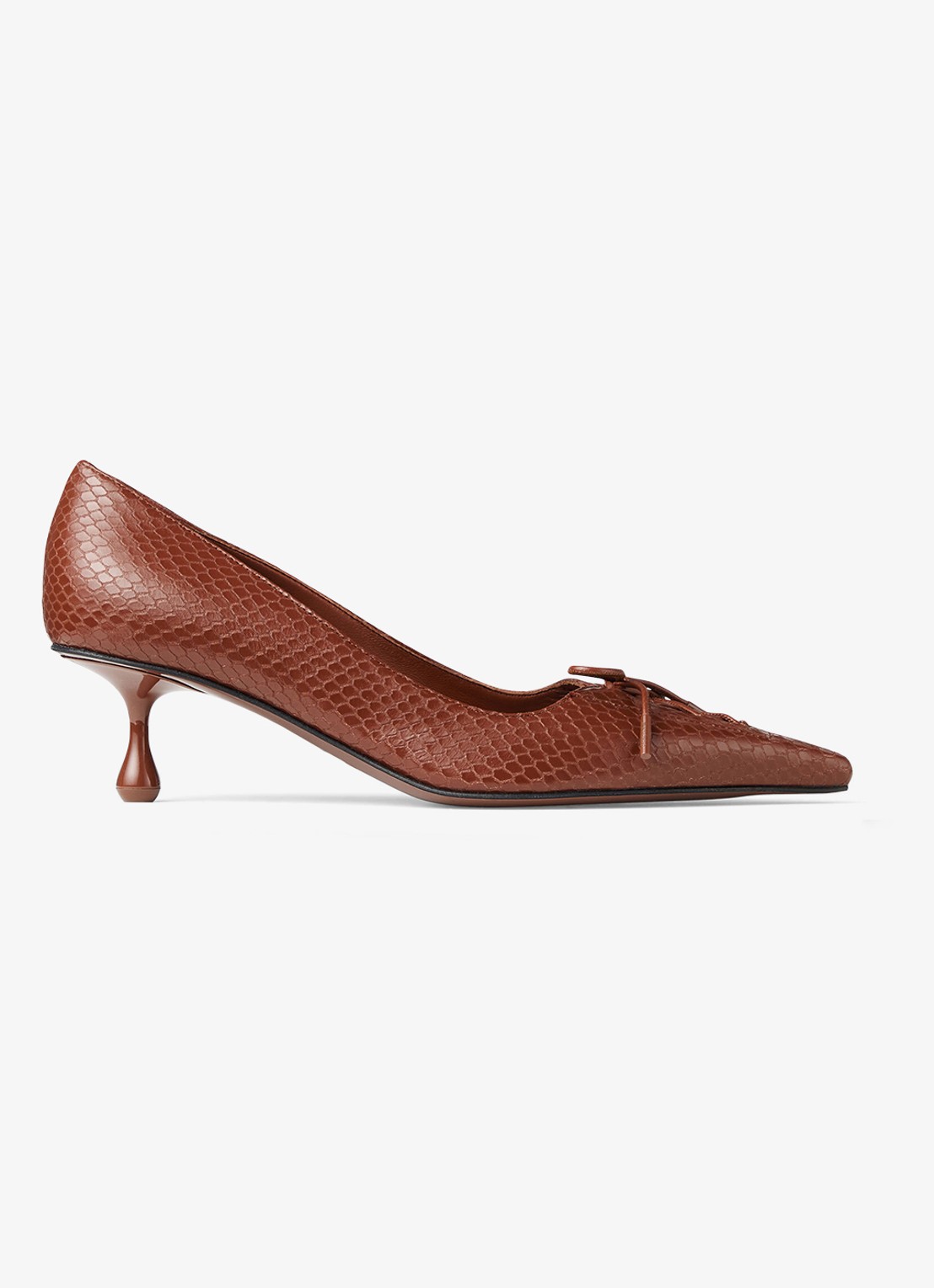 Jimmy Choo Scarlett 50 pump van kalfsleer - voorkant cognac