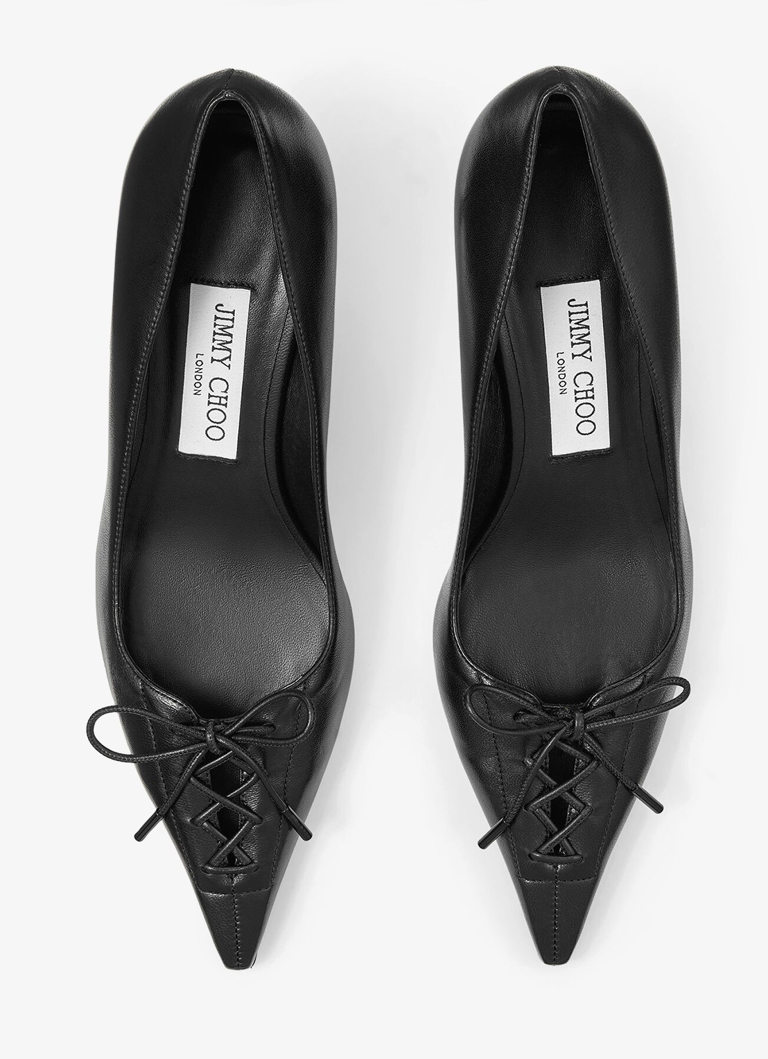 Jimmy Choo Scarlett 50 pump van lamsleer - detail 3 zwart