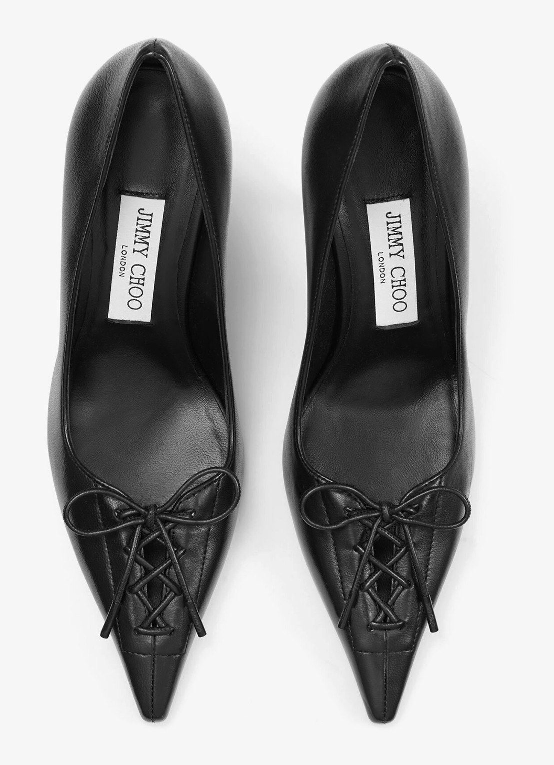 Jimmy Choo Scarlett 50 pump van lamsleer - detail 2 zwart