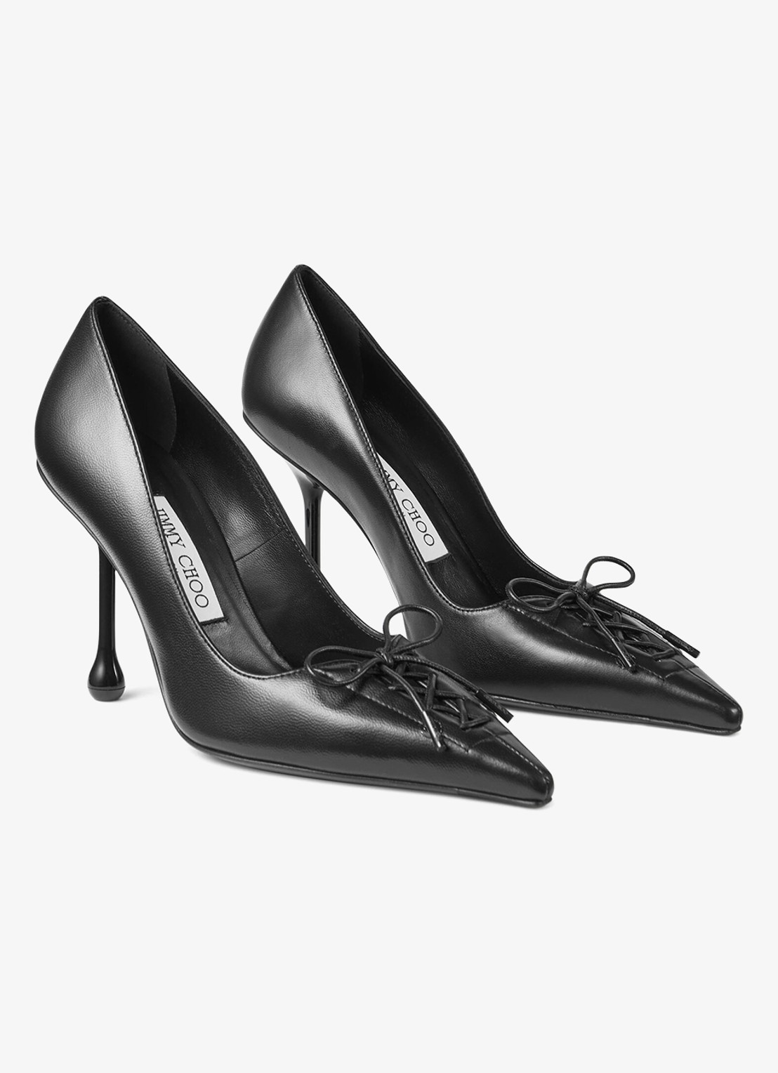 Jimmy Choo Scarlett 50 pump van lamsleer - voorkant 5 zwart