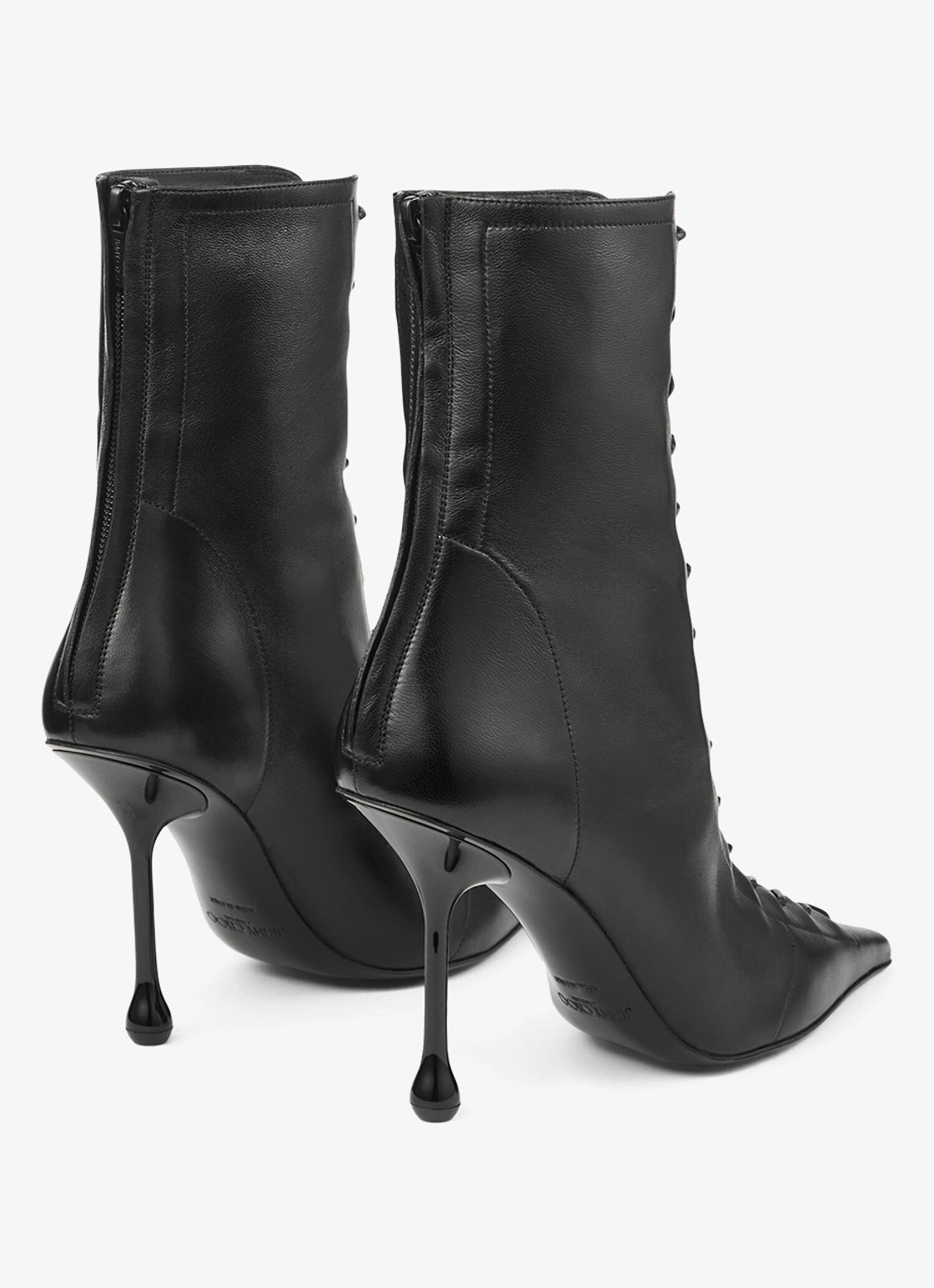 Jimmy Choo Scarlett 95 enkellaarsje van lamsleer - achterkant 5 zwart