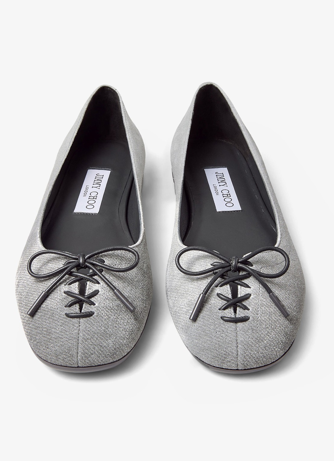 Jimmy Choo Scarlett ballerina met strikdetail - detail 4 grijs