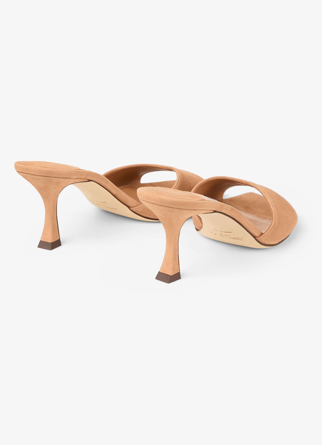 Jimmy Choo Skye 70 muiltje van geitensuède - achterkant 3 lichtbruin