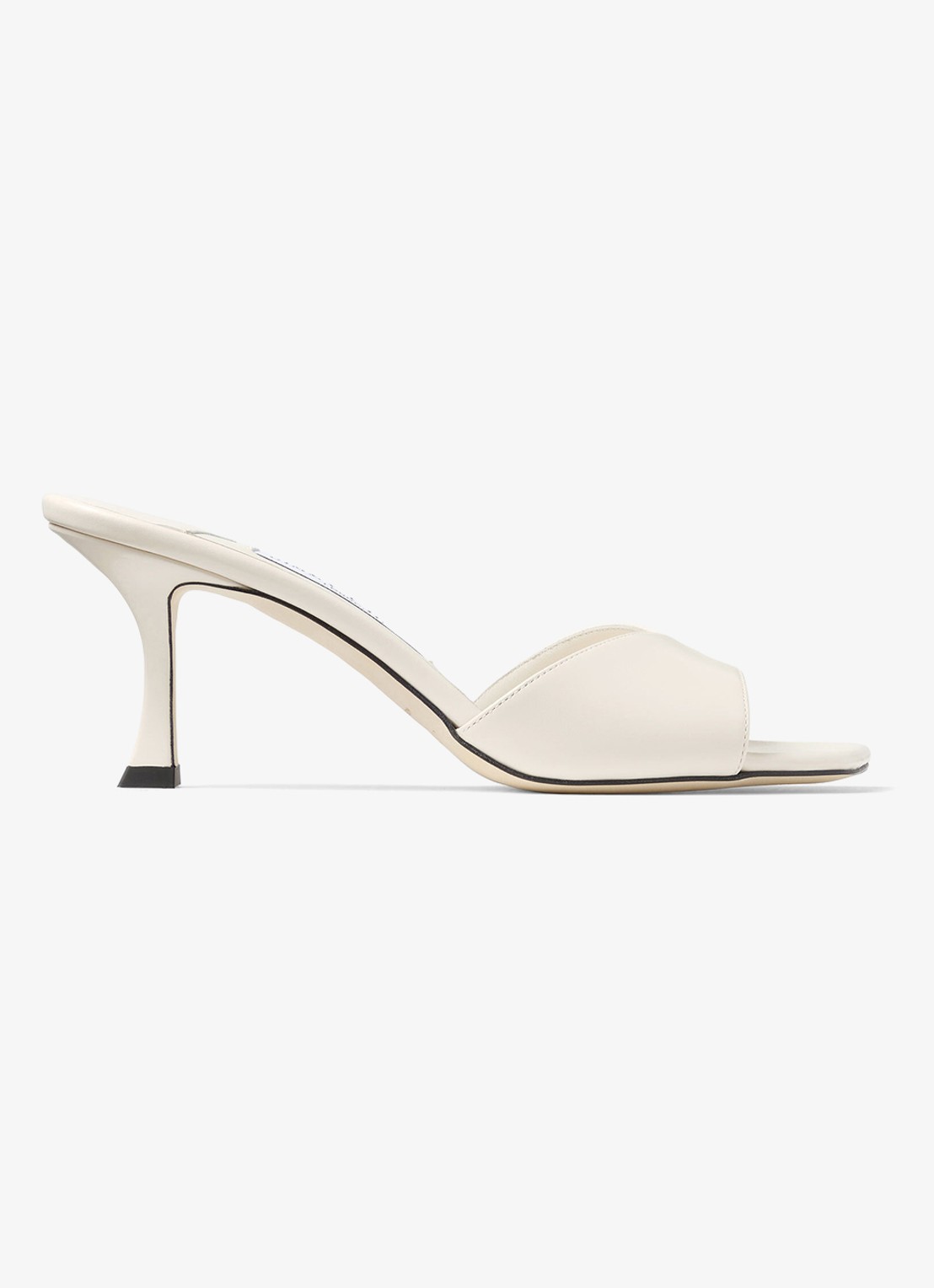 Jimmy Choo Skye 70 muiltje van kalfsleer - voorkant 3 gebroken wit